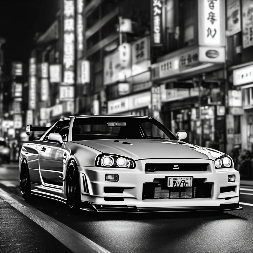 R34 GTR Tokyo Night Hueforge