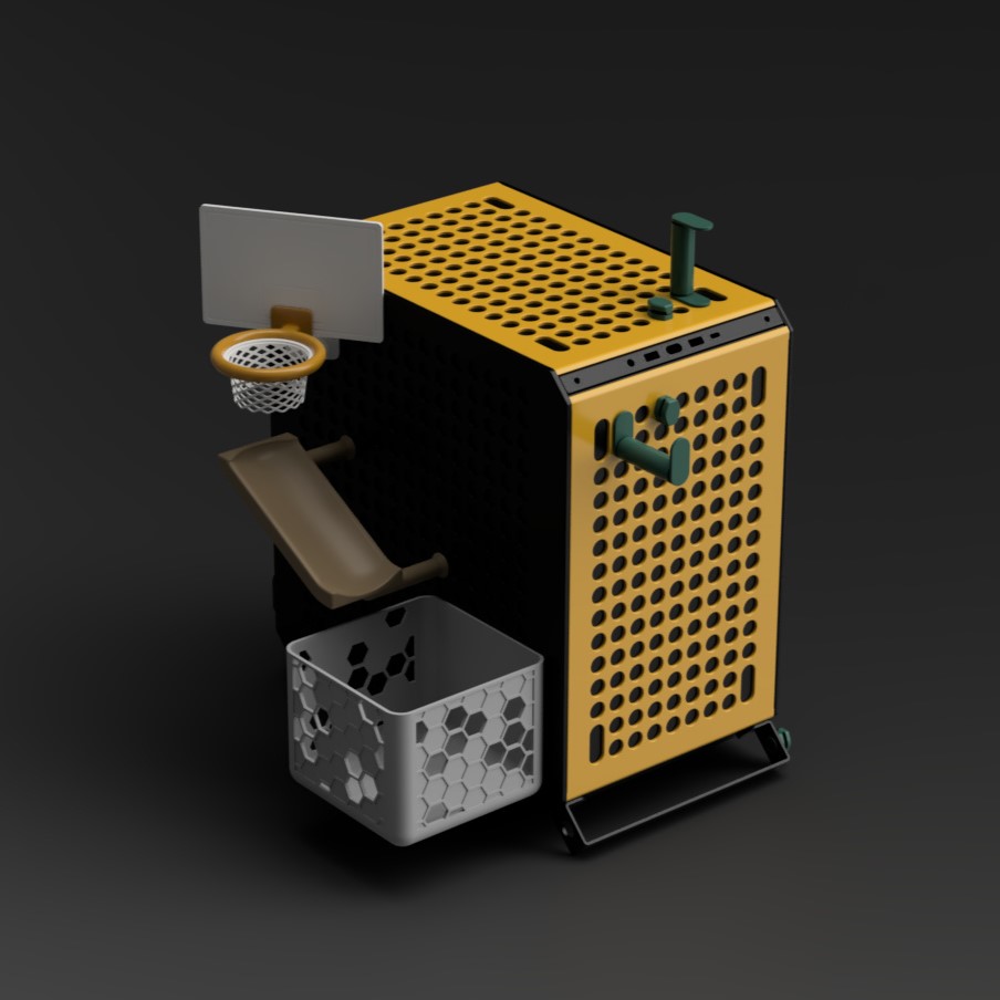 Paper Waste Basketball Hoop For The Qube 500