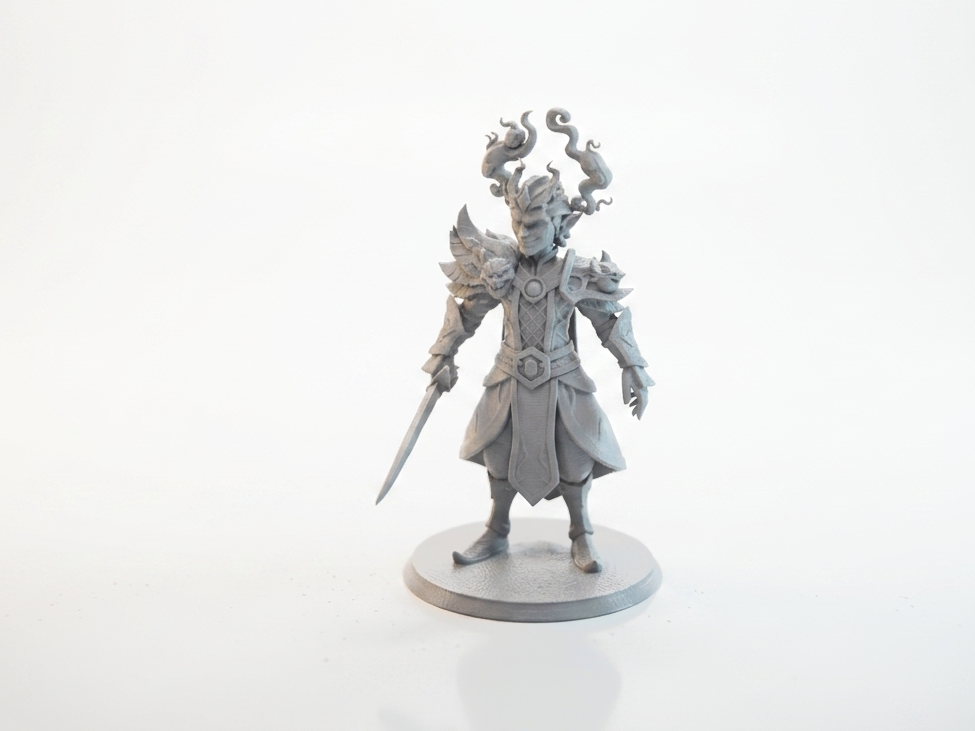 Mischievous Elf Warrior Figurine Fantasy 3D Printable