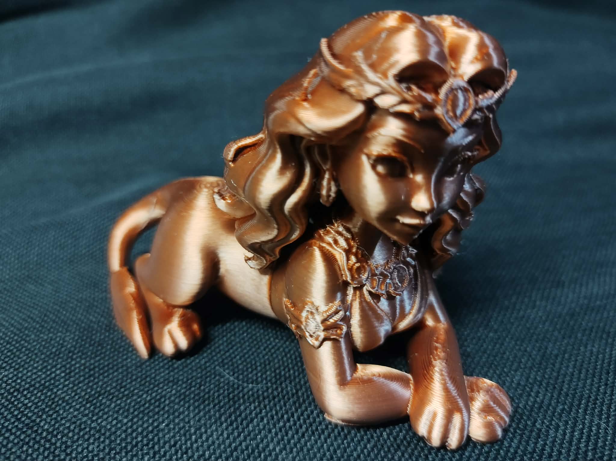 Sphinx Riddle Woman Lion Body Guardian Statue