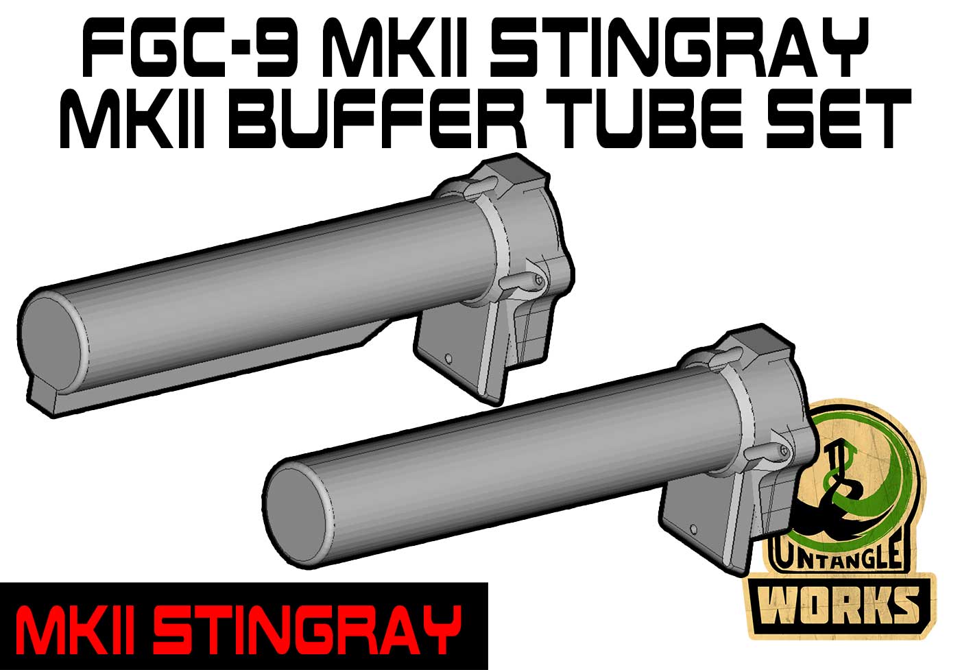 FGC-9 MKII Stingray: FGC9 adjustable buttstock, and stock FGC-9 buffertube for stingray