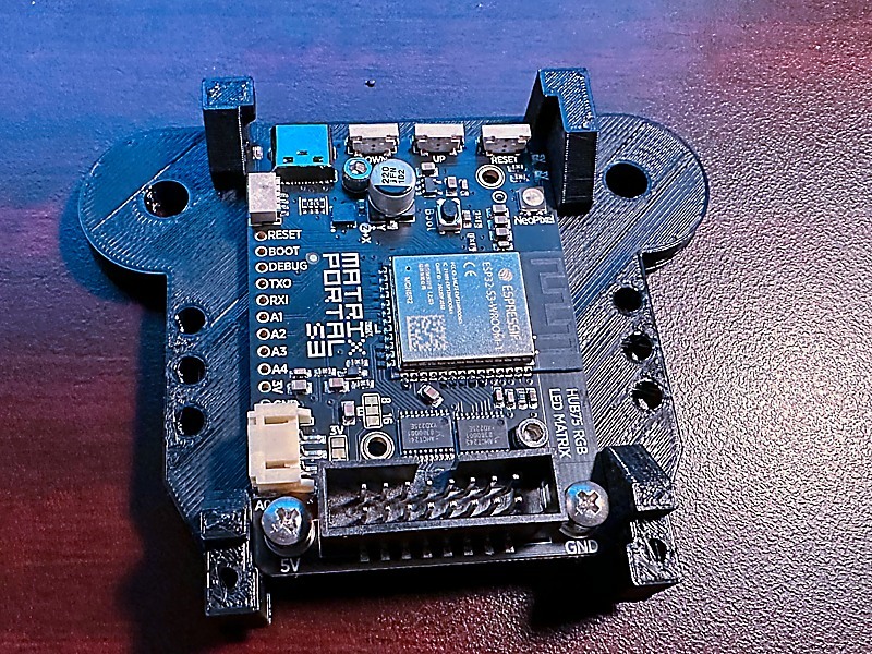 A 8020 mount for the Adafruit Matrix Portal S3