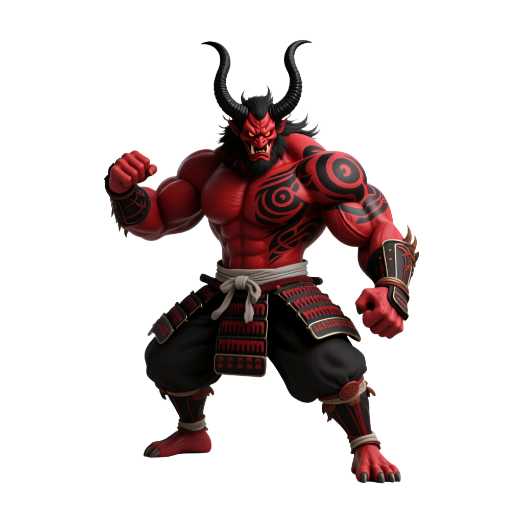 Oni Samurai Rojo - Guerrero Demoníaco Furioso
