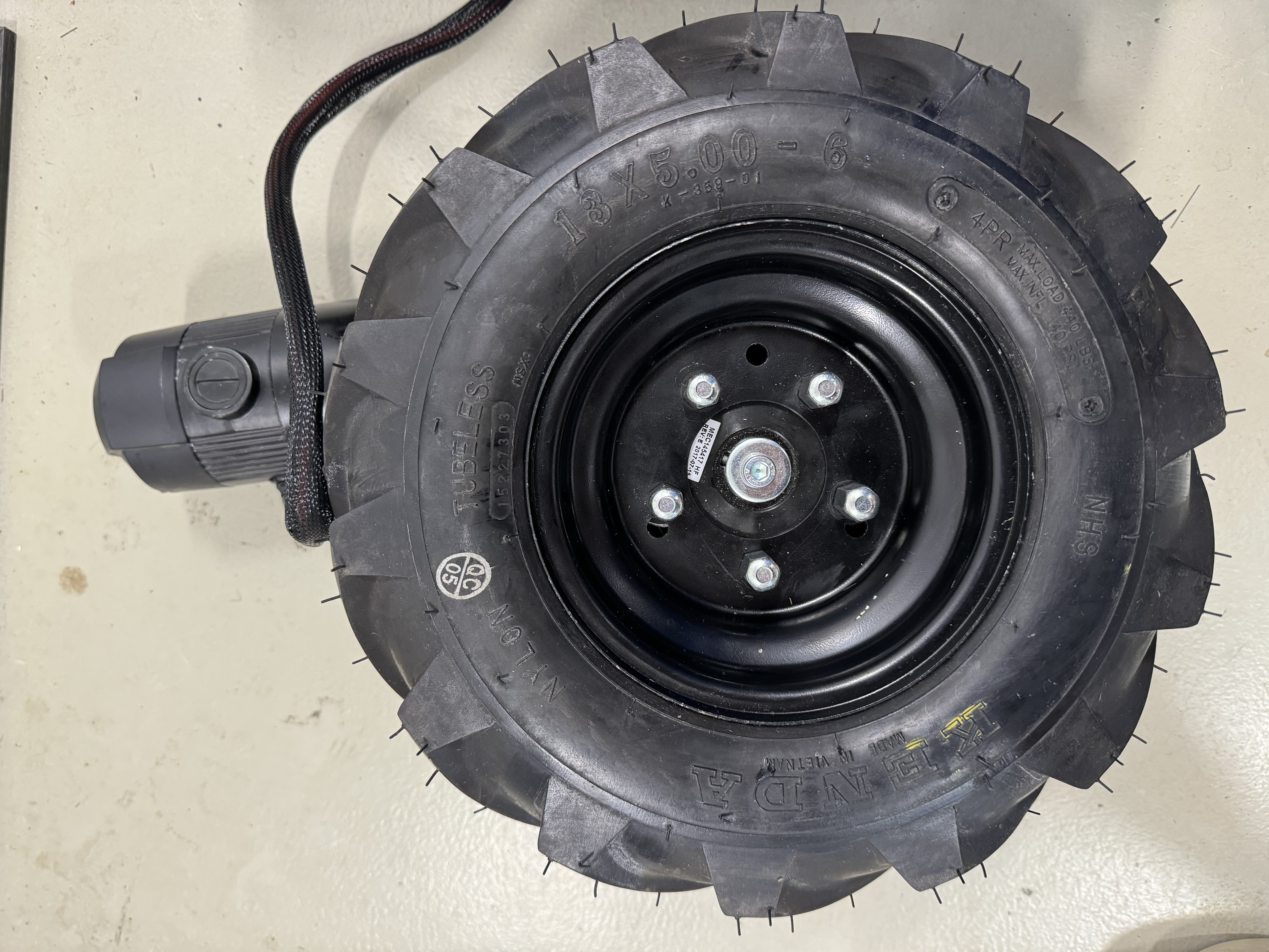 Drill Template to mount ATV rim to Quantum Edge Wheelchair Motor