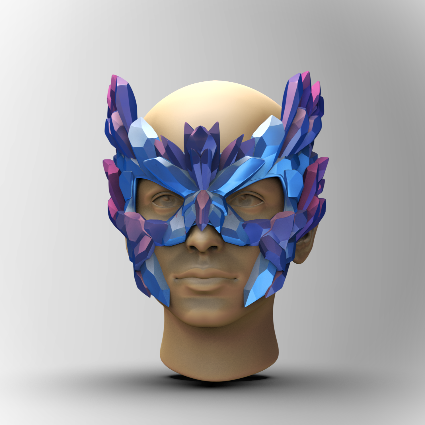 Crystal Sorcerer Mask - "Sorcery" (Sculptober Day 10)
