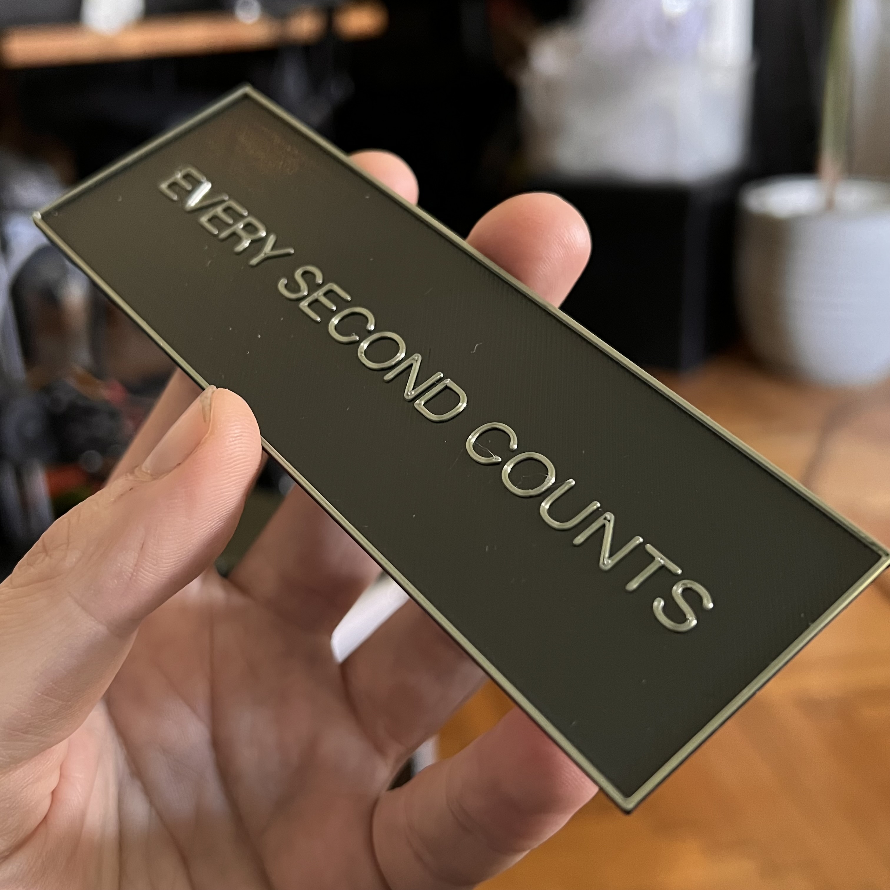 Every Second Counts - motivational message