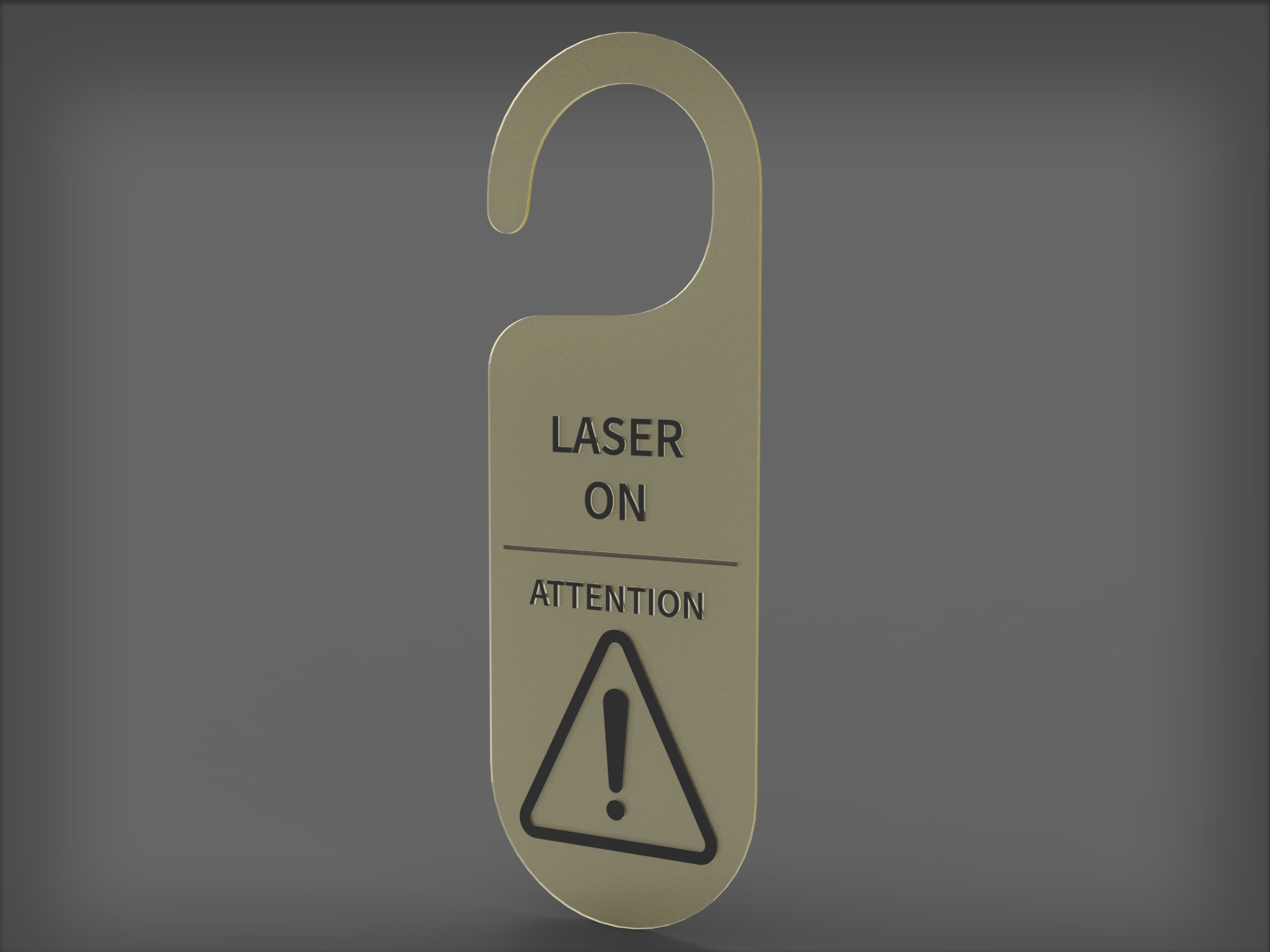 Warning Sign "LASER ON - Attention"