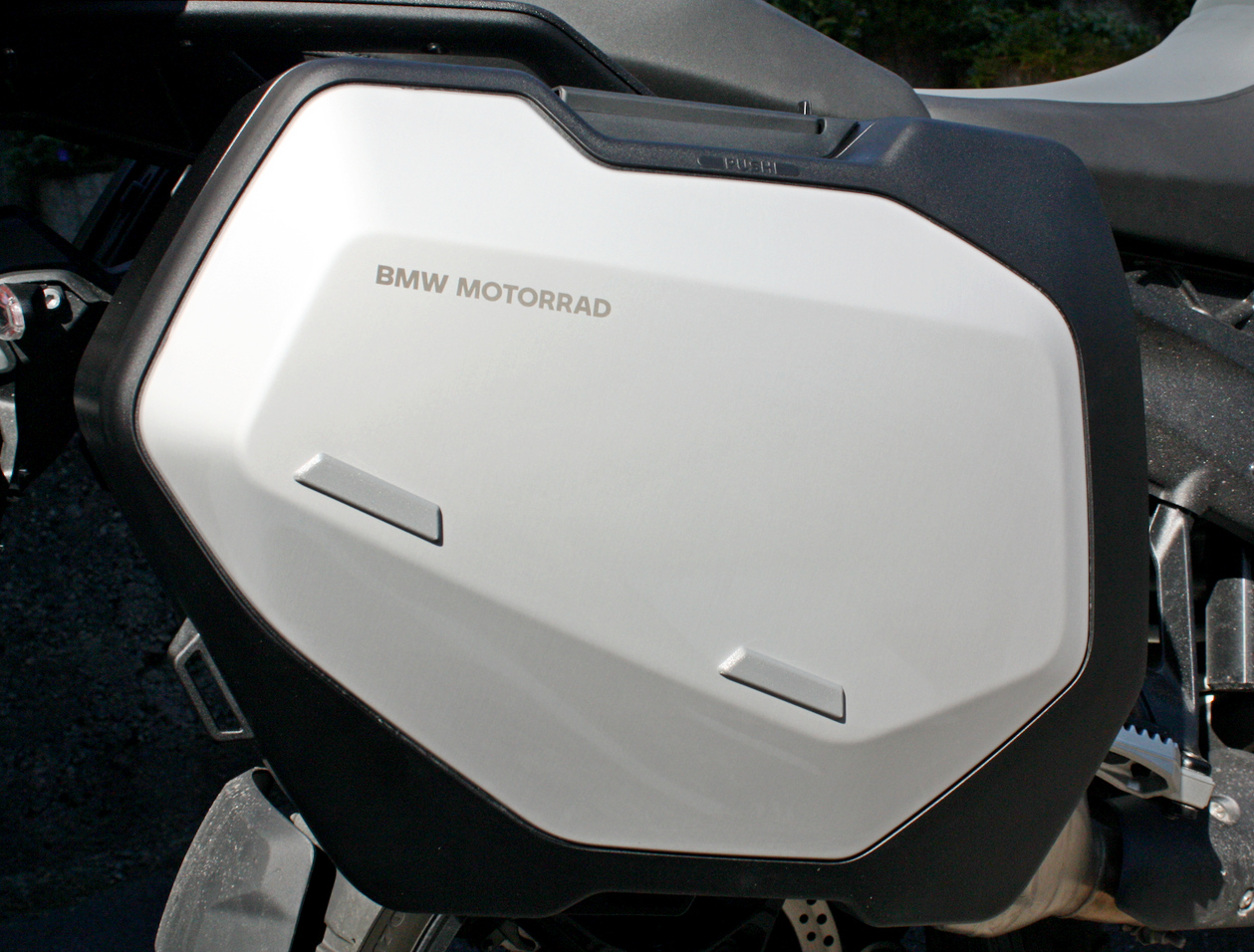 BMW R1300GS Vario Side Pannier strap eyelet replacement with skidpads
