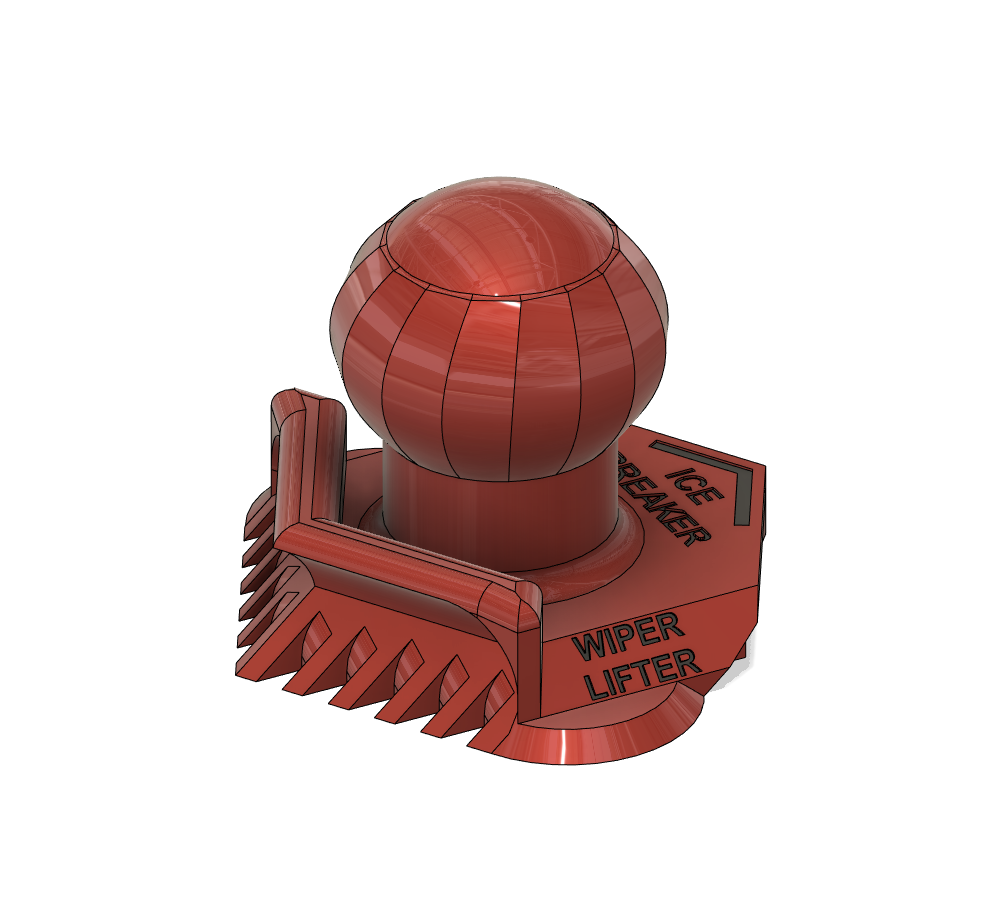Ice scraper knob with Wiper Blade Lifter