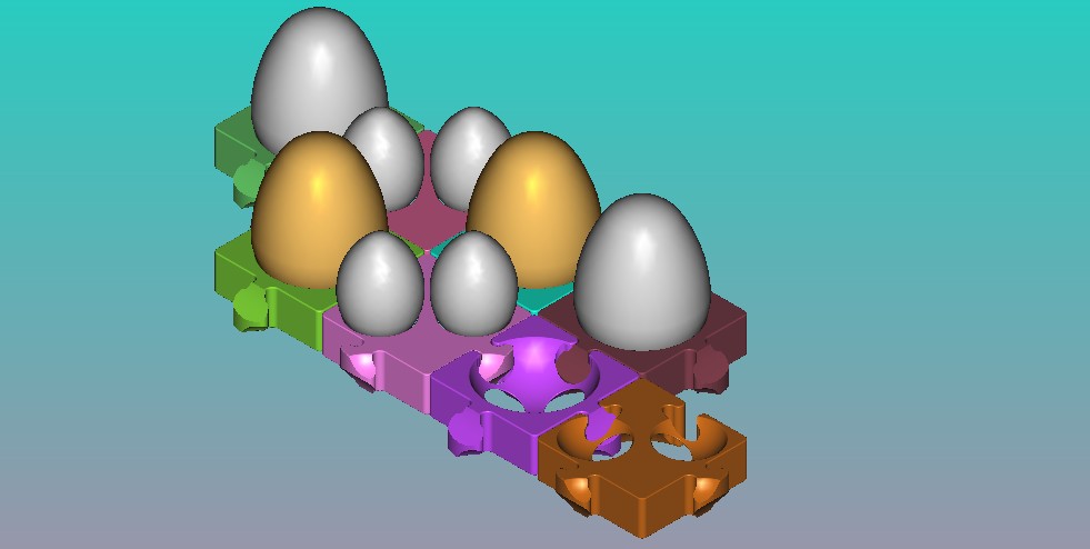 mistake-Update 27.04.2025 Refrigerator egg-compartment modular / puzzle for hunting gr.m or 2 quail eggs