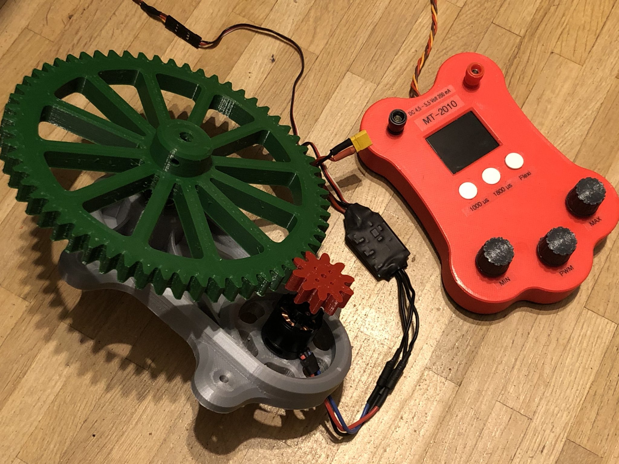 Handmade gear with 1:6 ratio