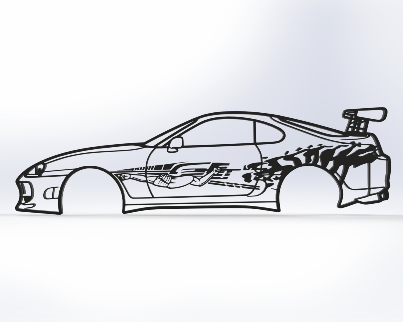 Brian's Toyota Supra Wall Art Fast and Furious