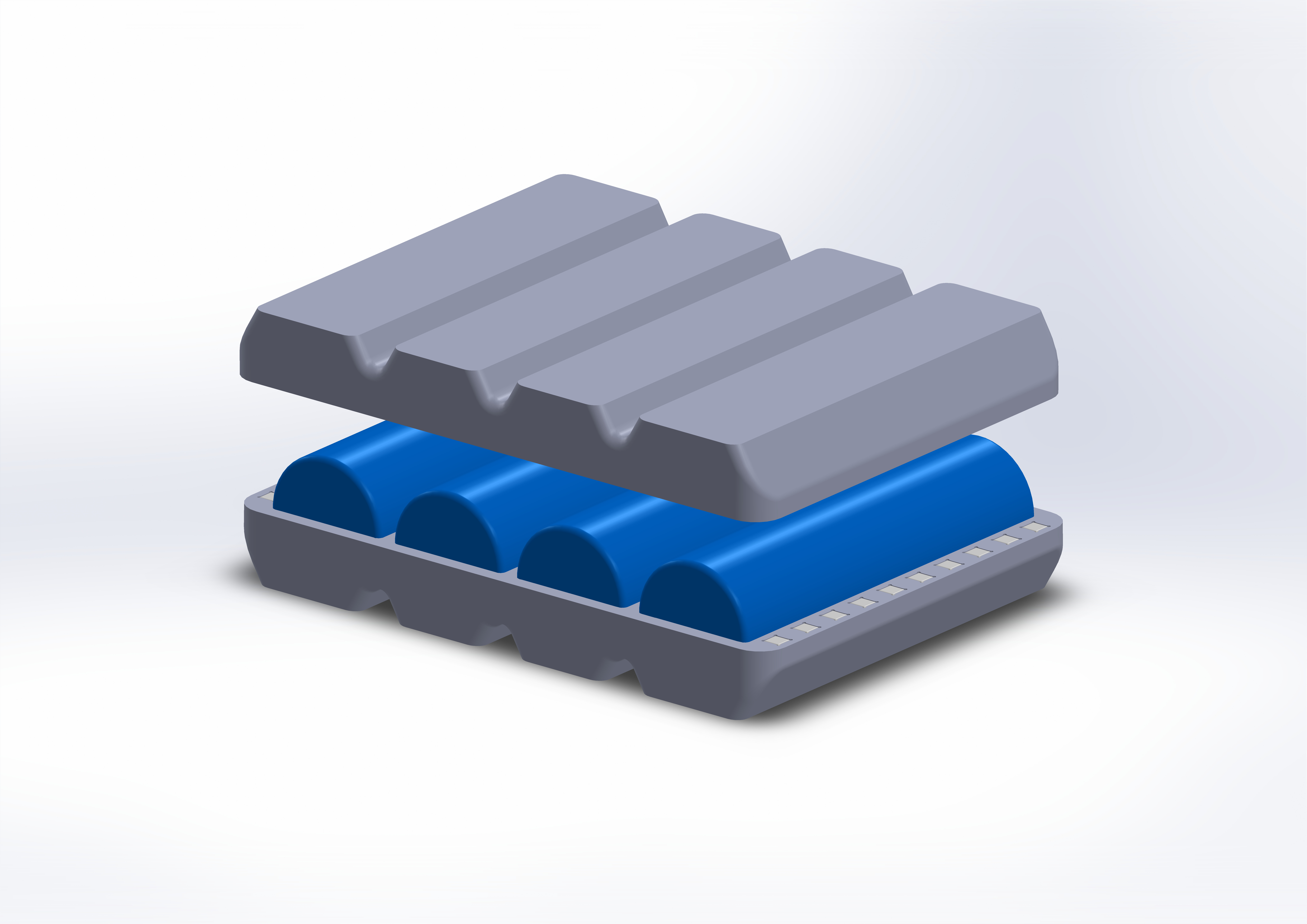 Magnetic 4 Cavity 21700 Case