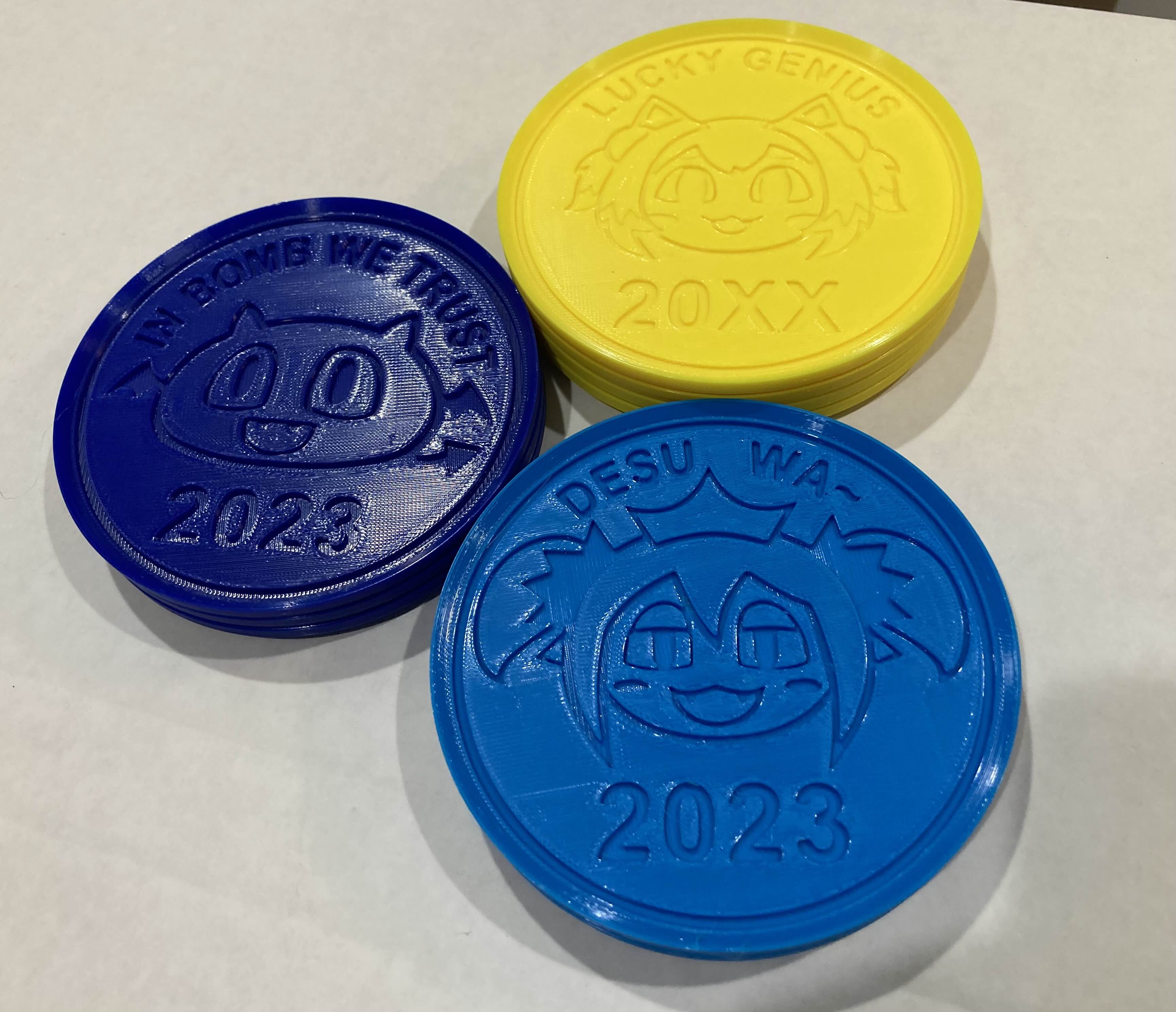 Bombergirl drink coasters ボンバーガール ドリンクコースター (Aqua, Servant Knight, Pine)