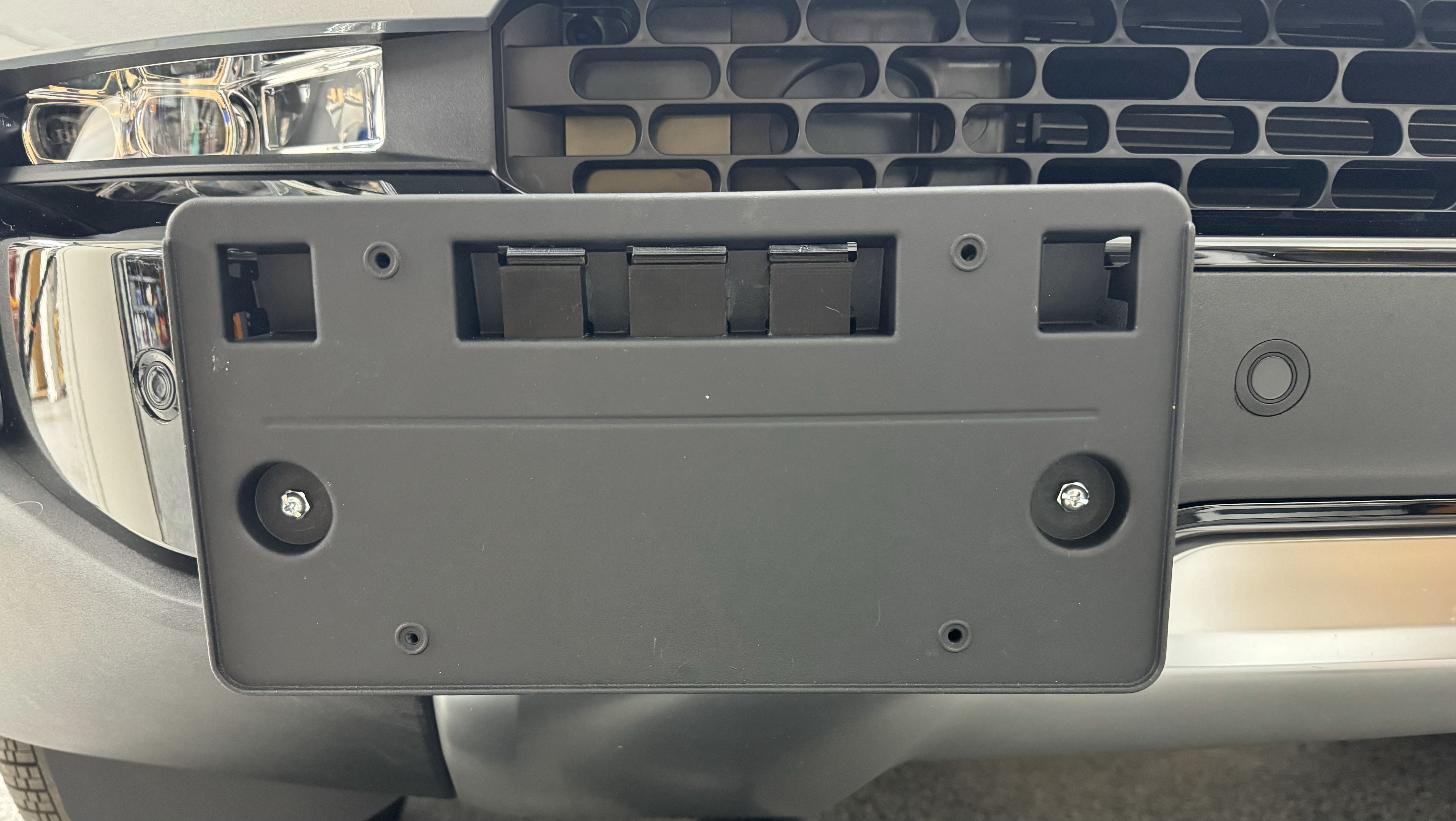 Rivian Tow Hook License plate bracket for OEM plate holder with note 2/28/25