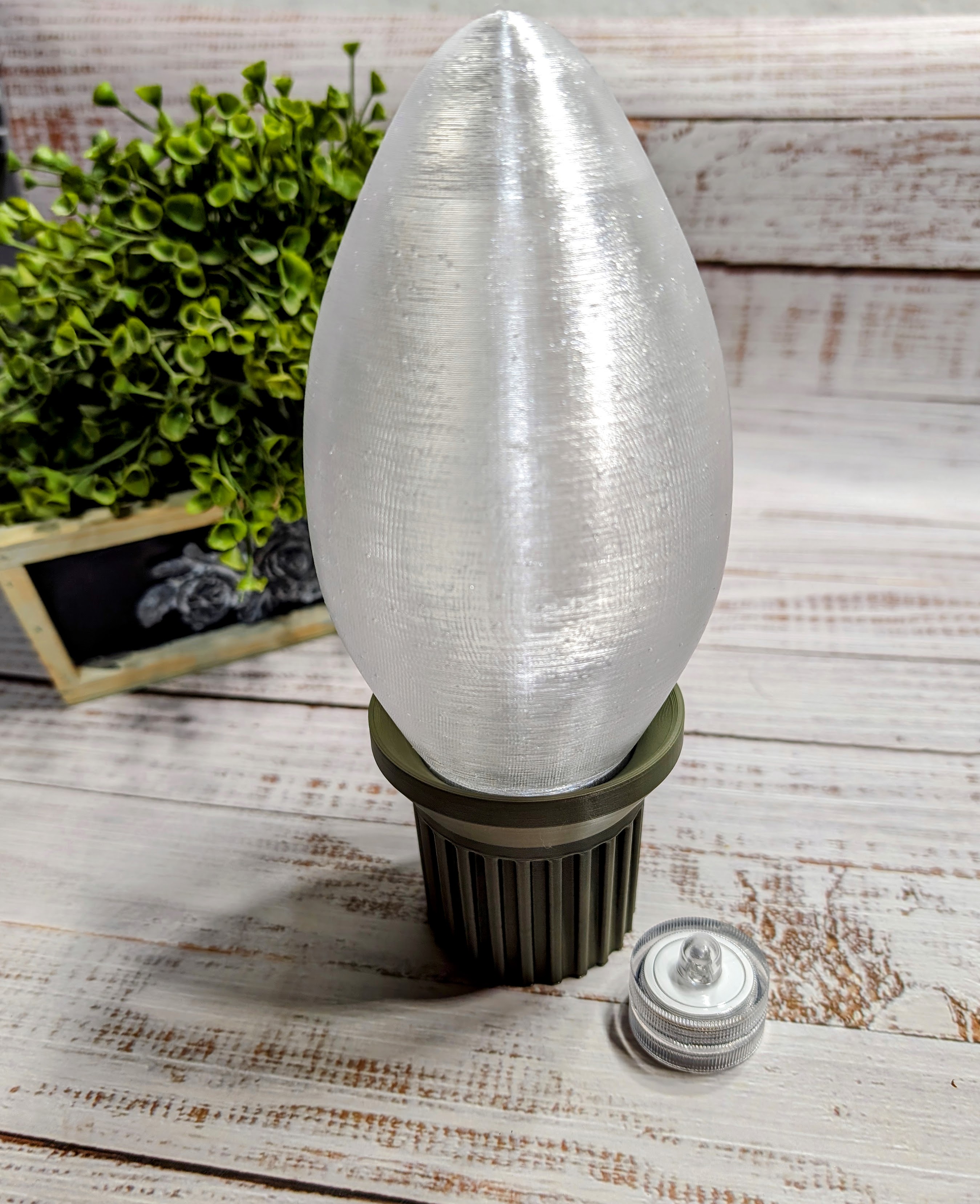 Christmas Light Bulb Tealight Holder