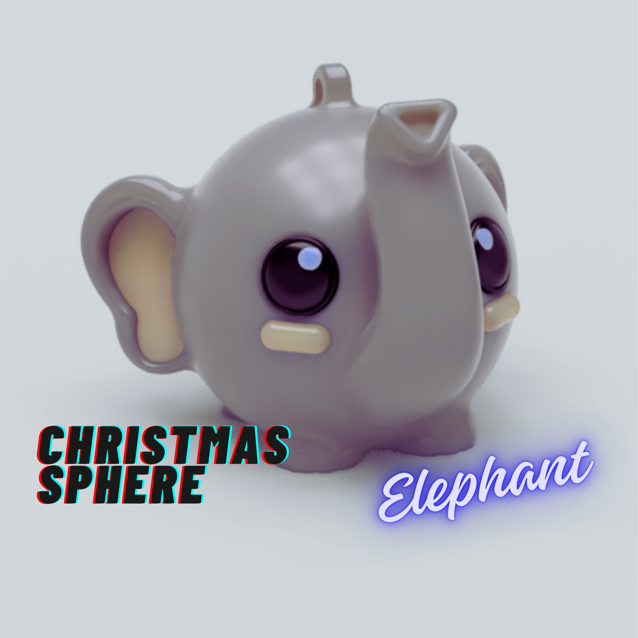 Christmas Sphere Elephant - Spherical Animal Series