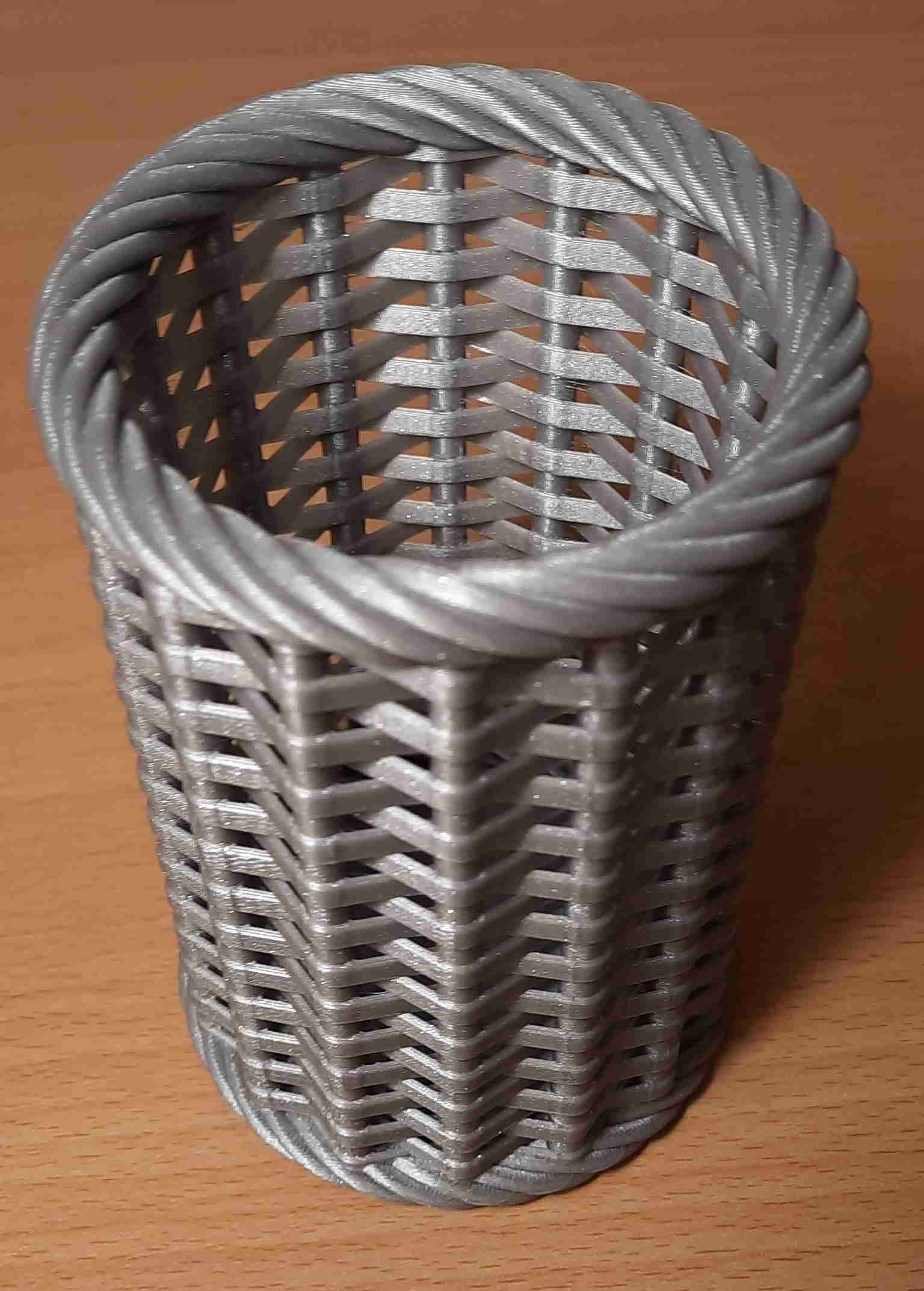 Tall woven basket
