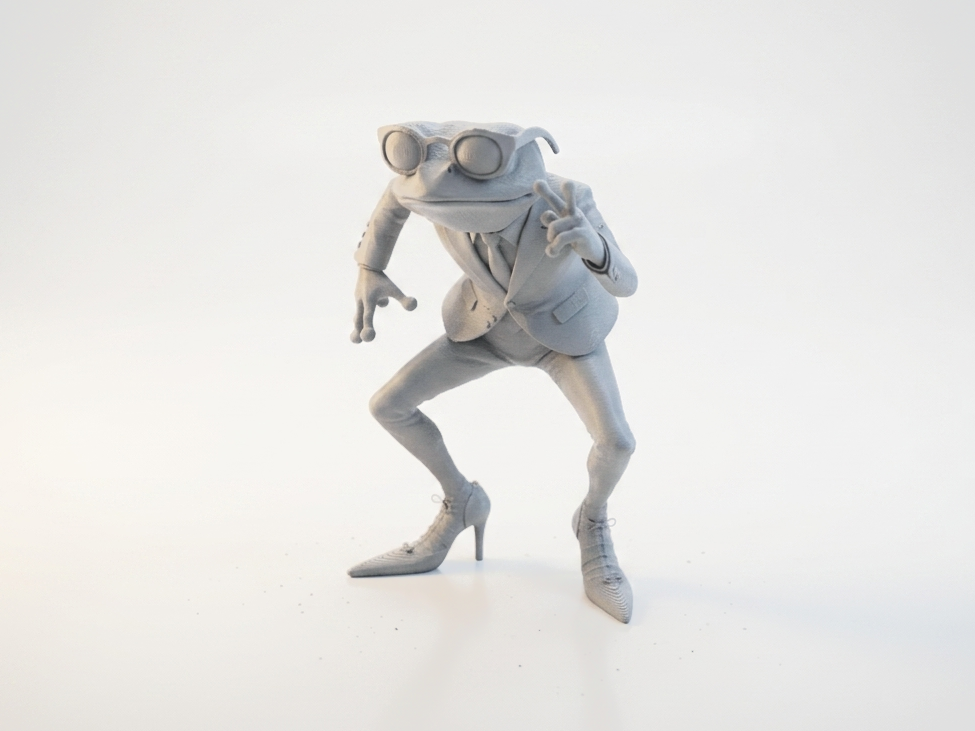 Frog In Suit Figurine Animal Character 3D Printable