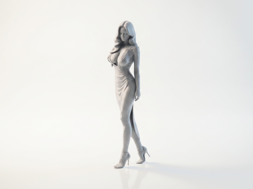 Elegant Woman Figurine Female Figure 3D Printable