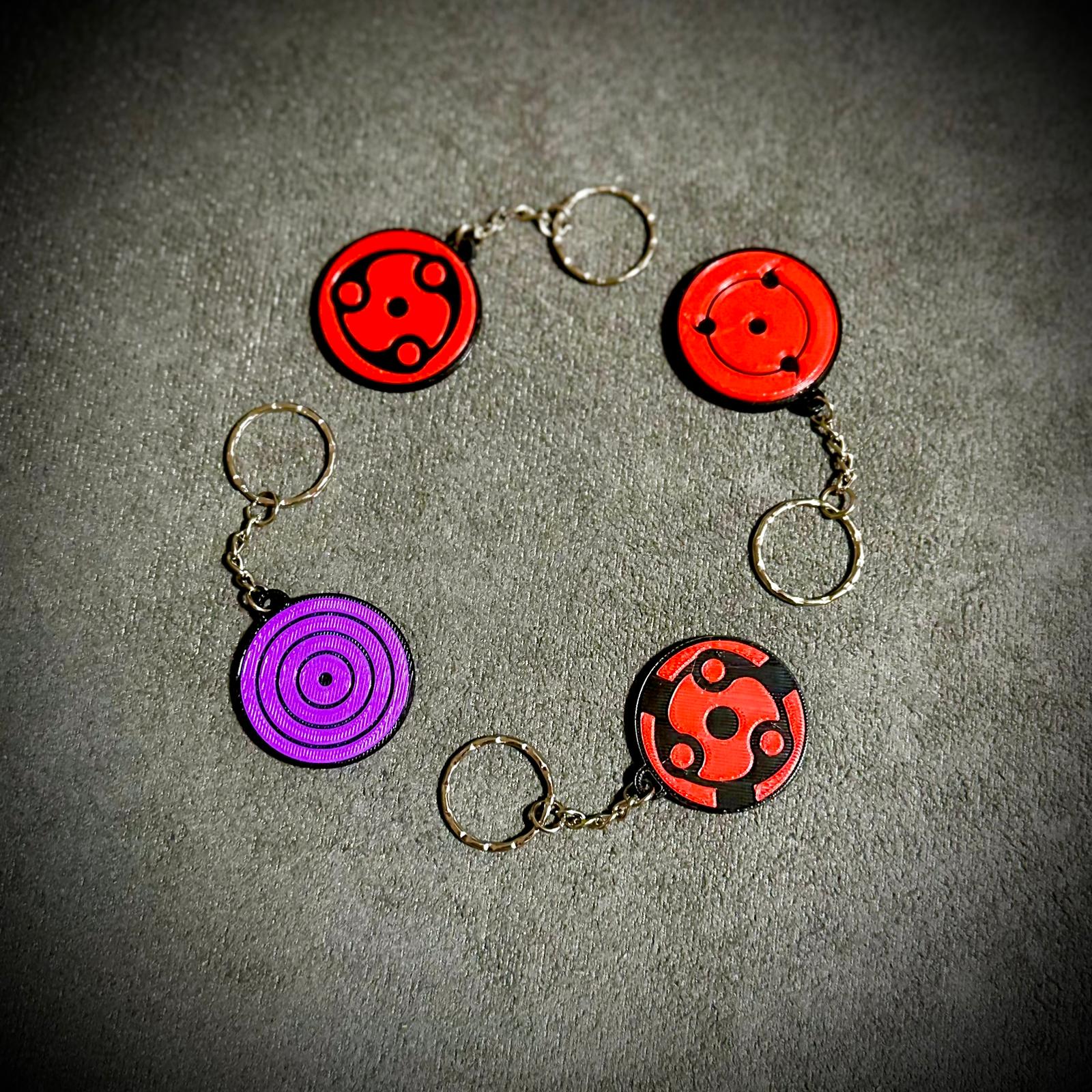 Madara Mangekyo Sharingan and Eternal Mangekyo Keychain / LLavero Mangekyo sharingan y eterno de Madara