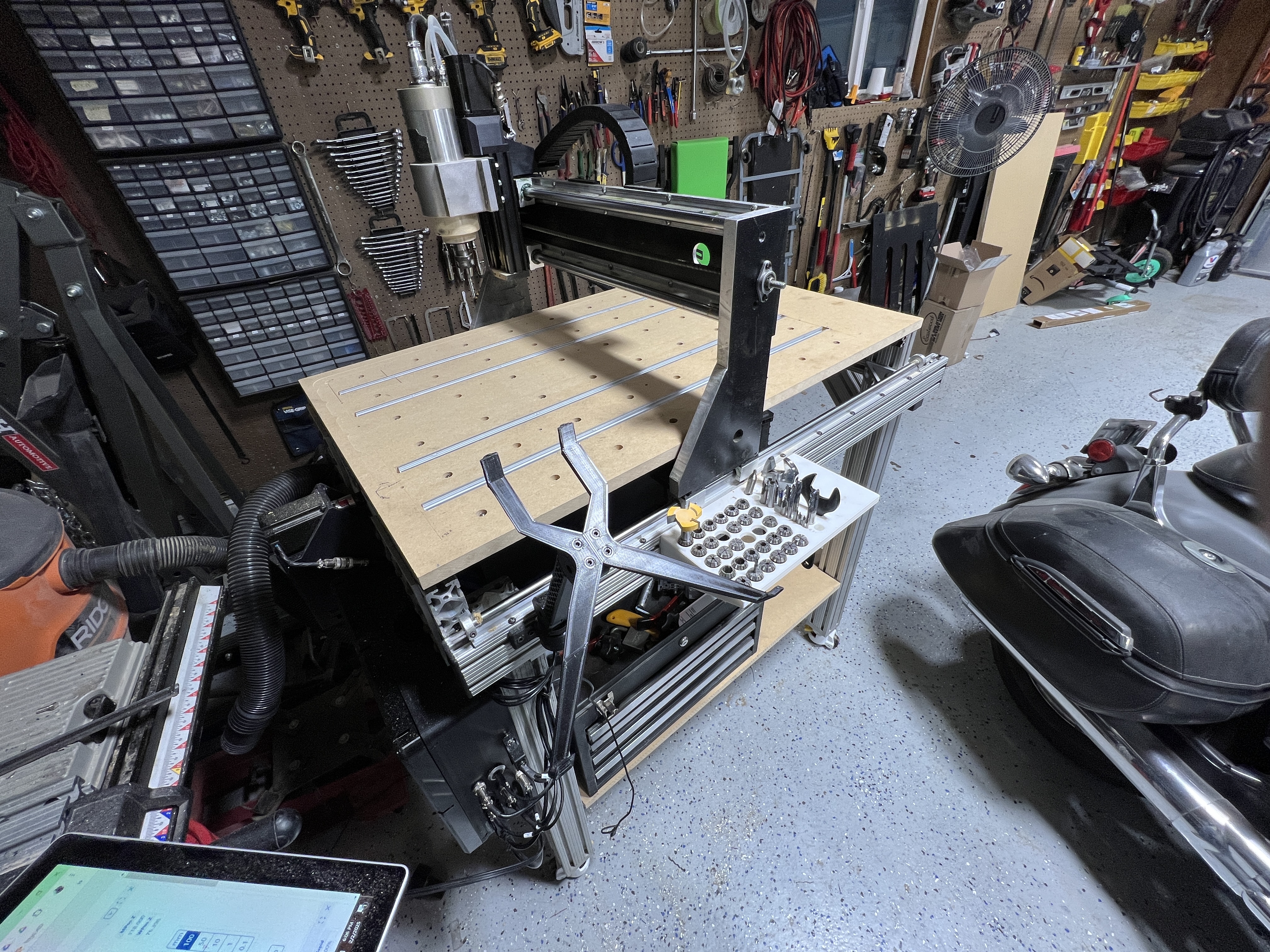 8020 ER20 collet tray and side table