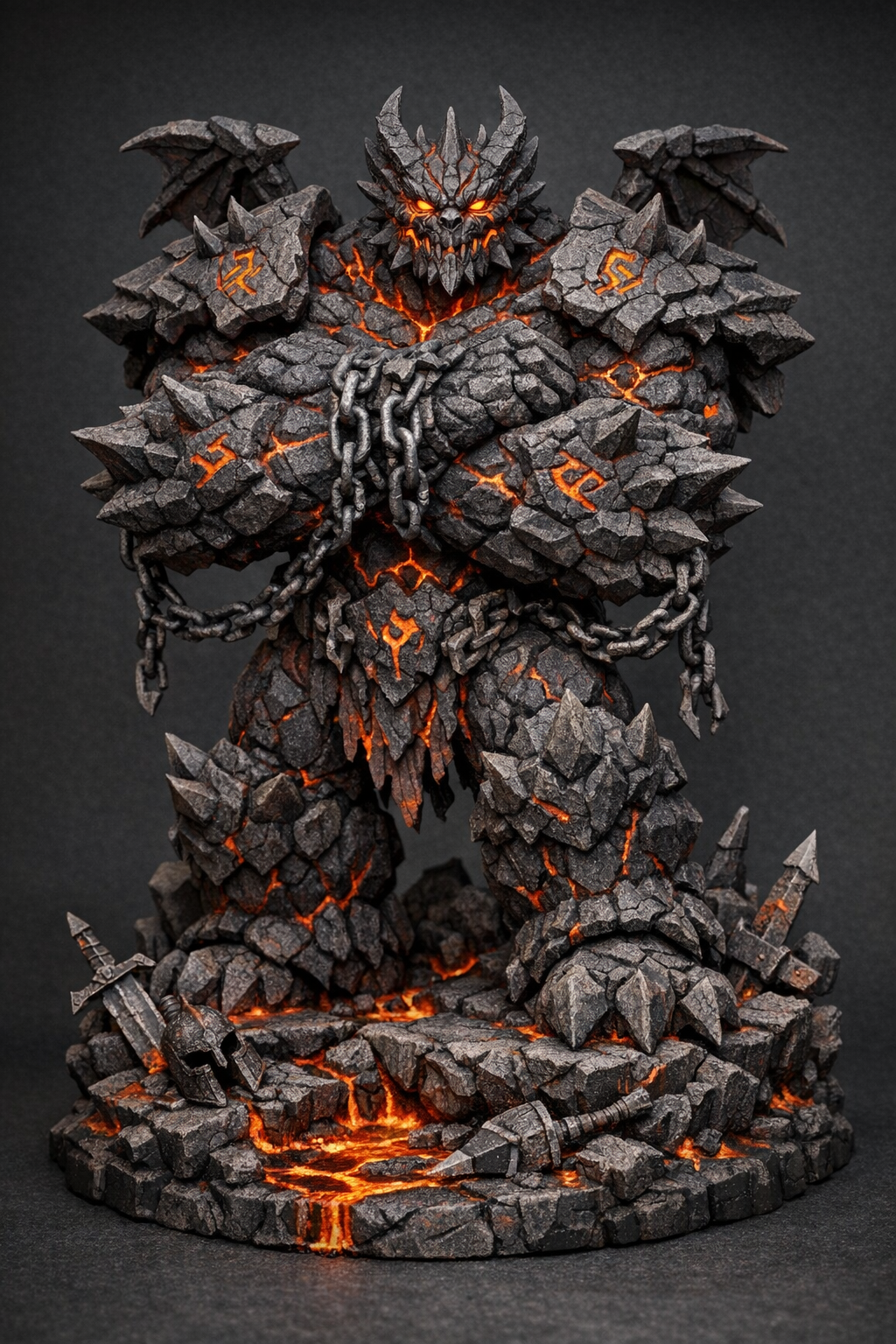 Infernal Lava Golem - Guardián Volcánico Masivo