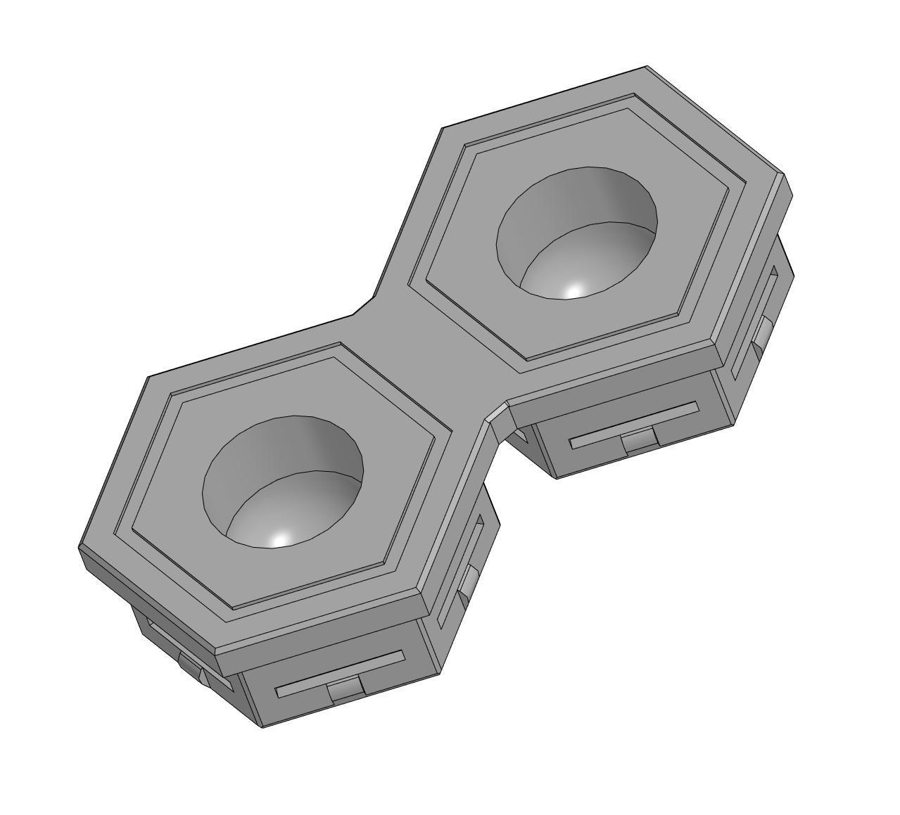 Two pin honey comb wall connector