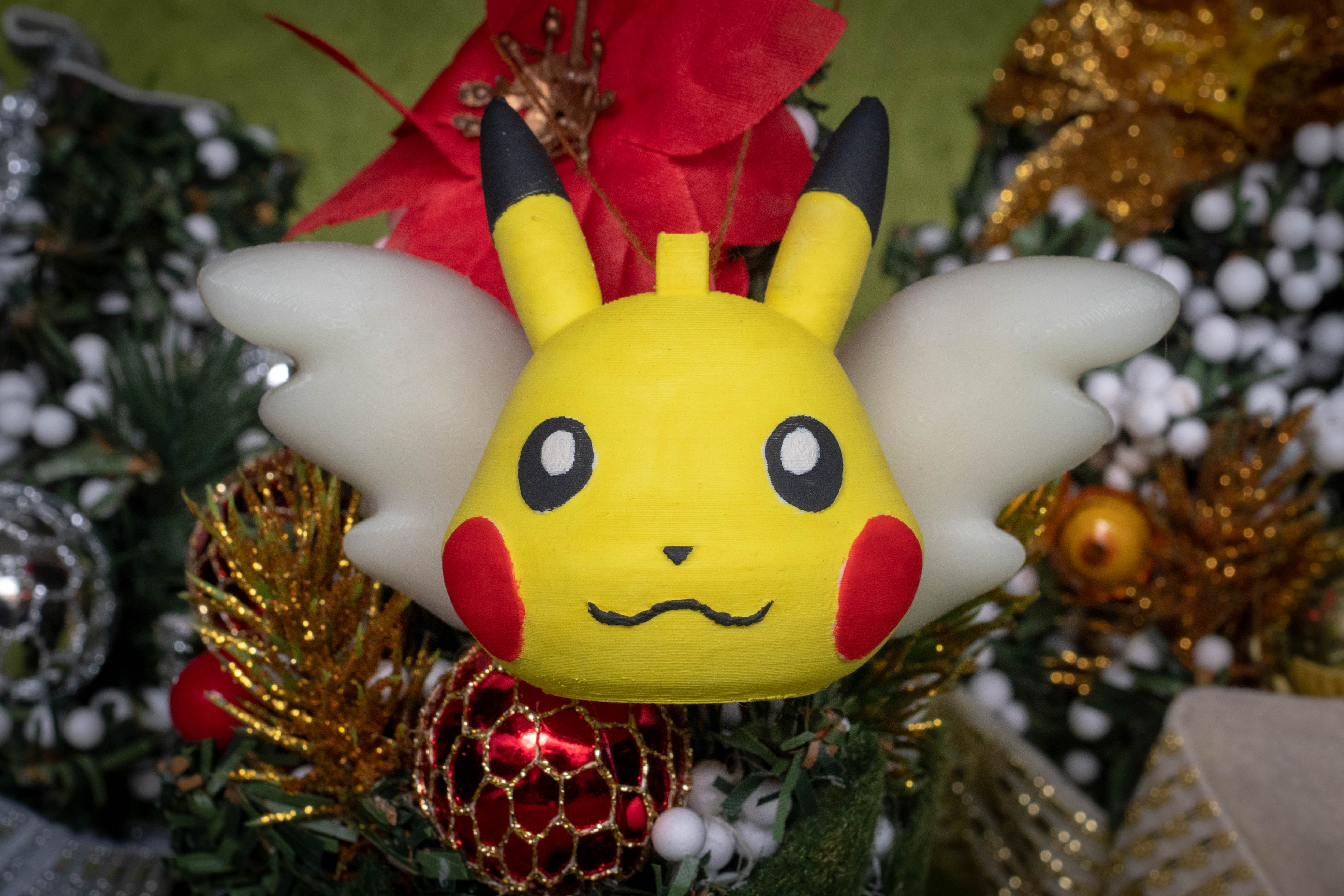 Angel Pikachu FanArt - Christmas Tree Decor/Ornament/Bauble