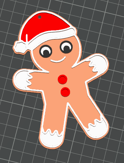 Gingerbread with hat tree decoration