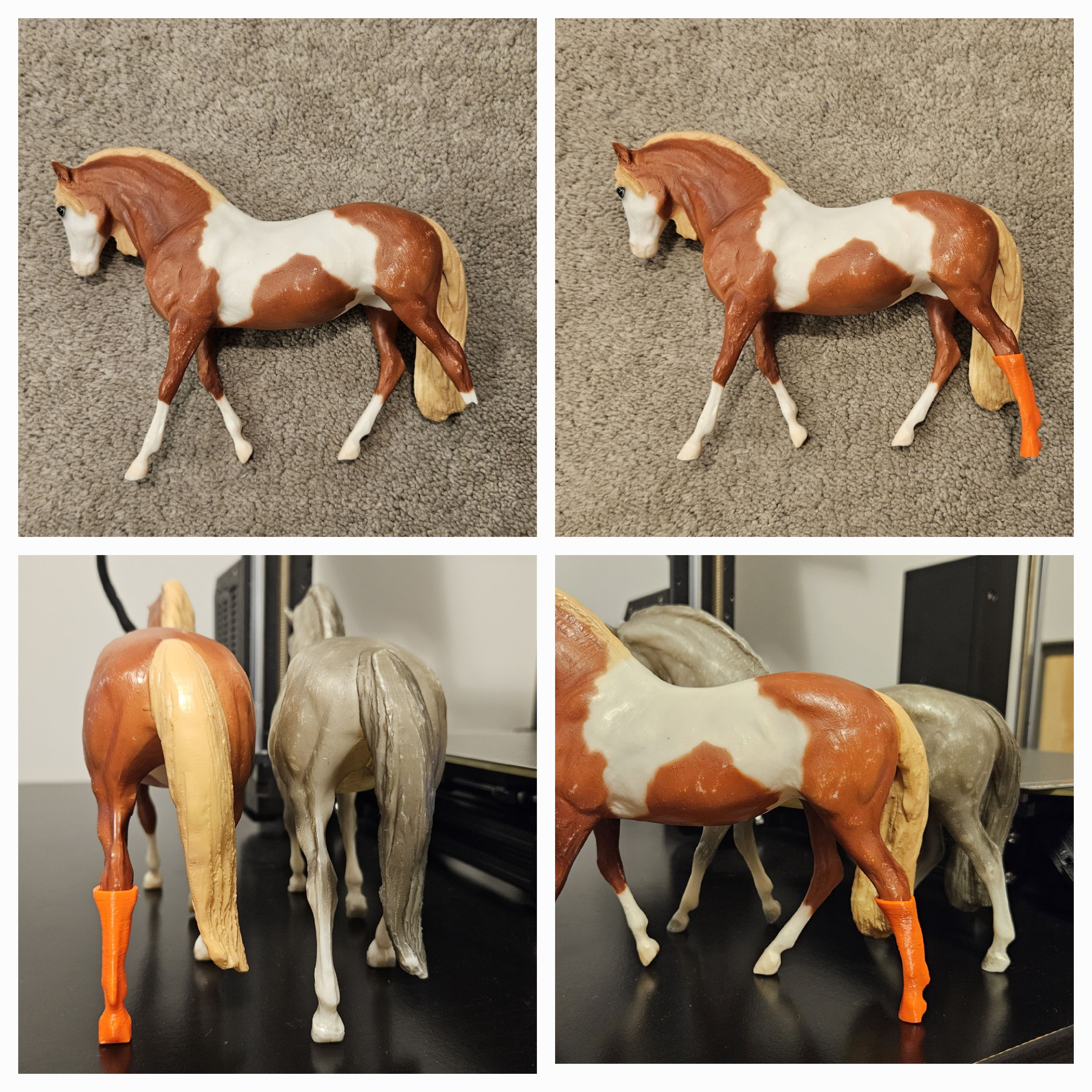 Breyer Horse Left Hind Leg Prosthetic