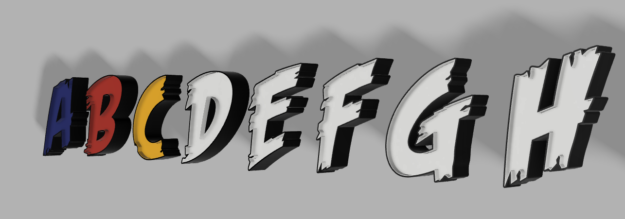 Alphabet im Angry Birds Design