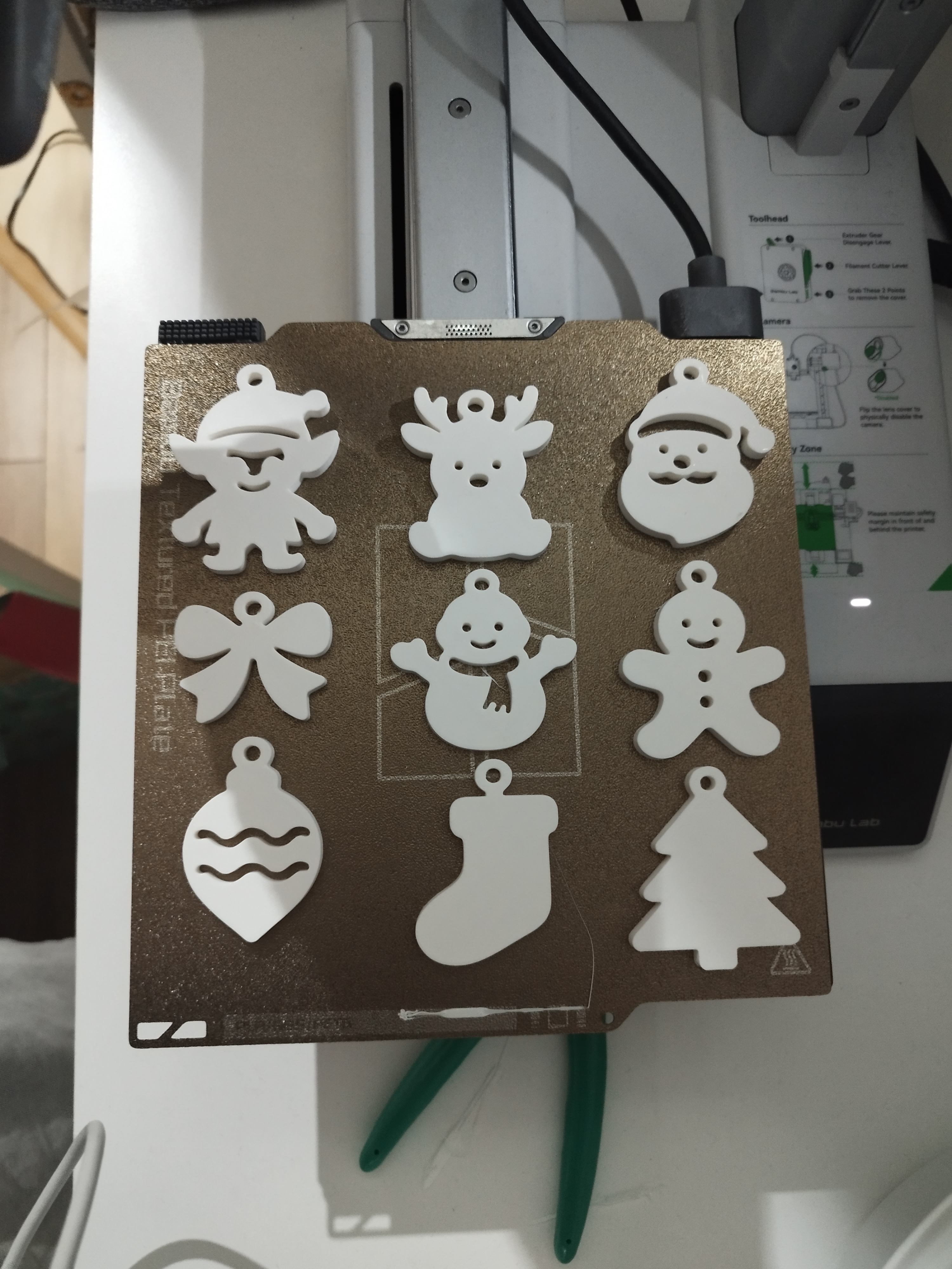 Flat Christmas Ornaments – Easy PLA Holiday Decoration Set