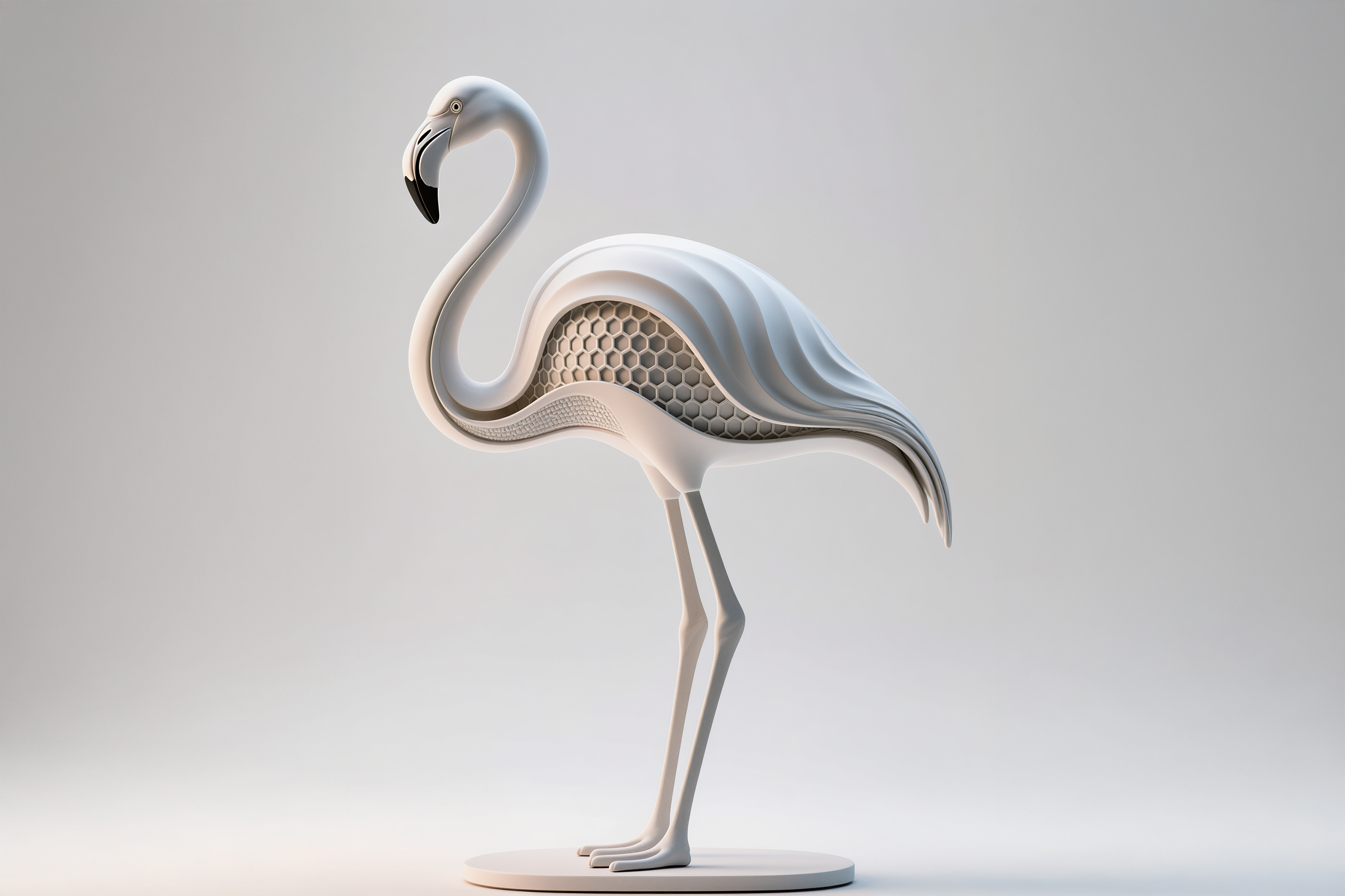 Flamingo Hexa, Statue