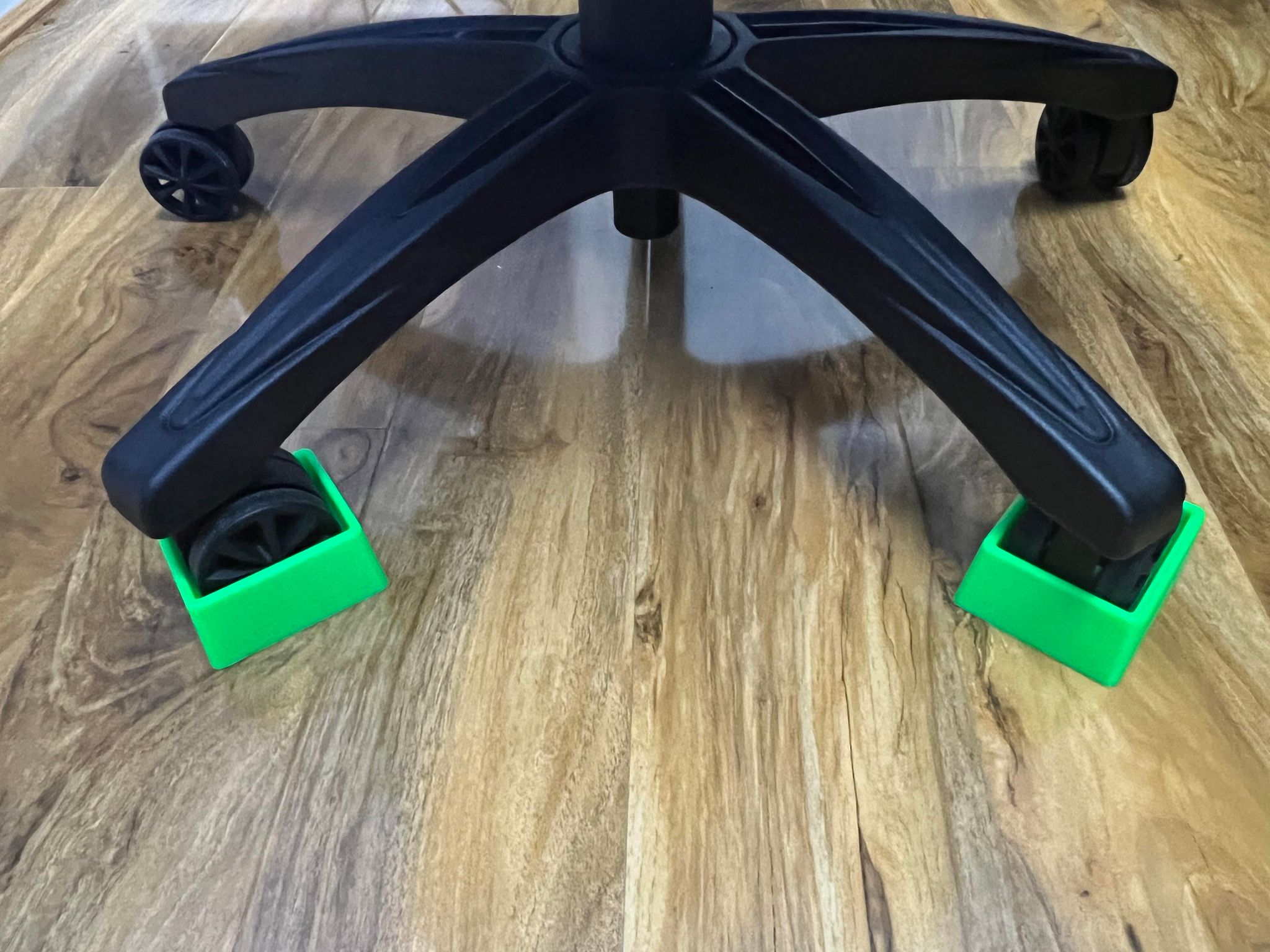 Corsair TC100 gaming chair castor stops for sim rig