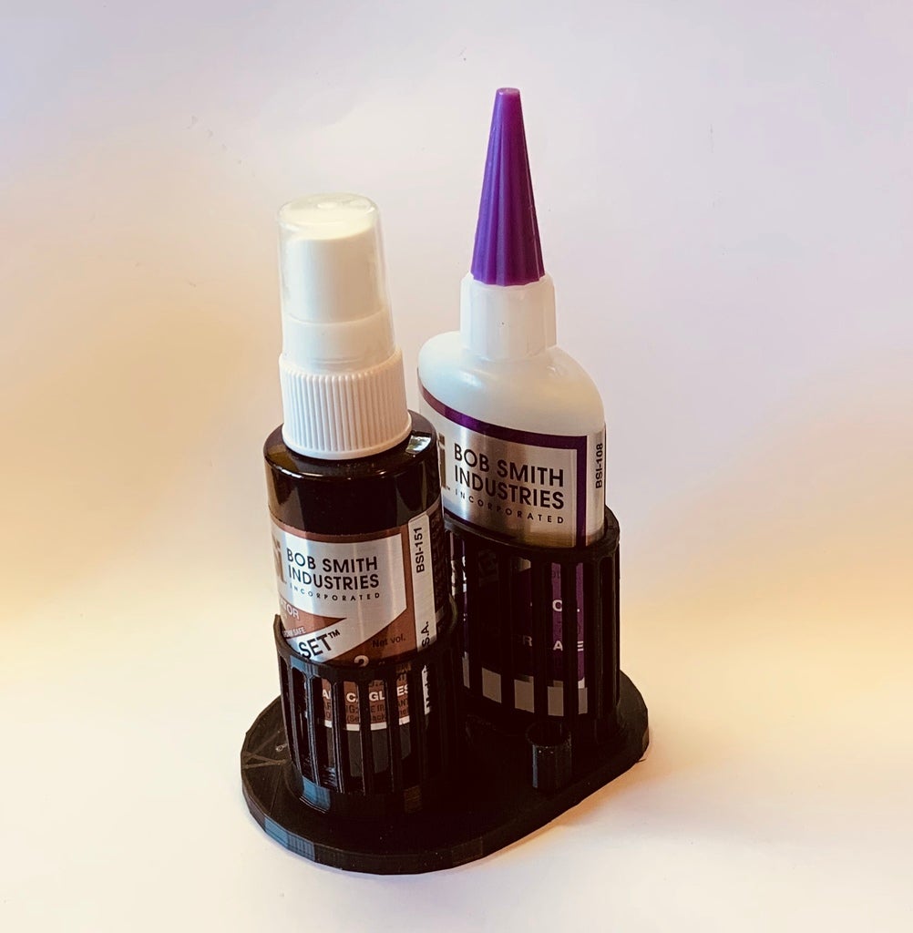 UFS-078 BSi Insta Cure+ CA Glue Bottle Holder & Accelerator 2oz Bob Smith Industries