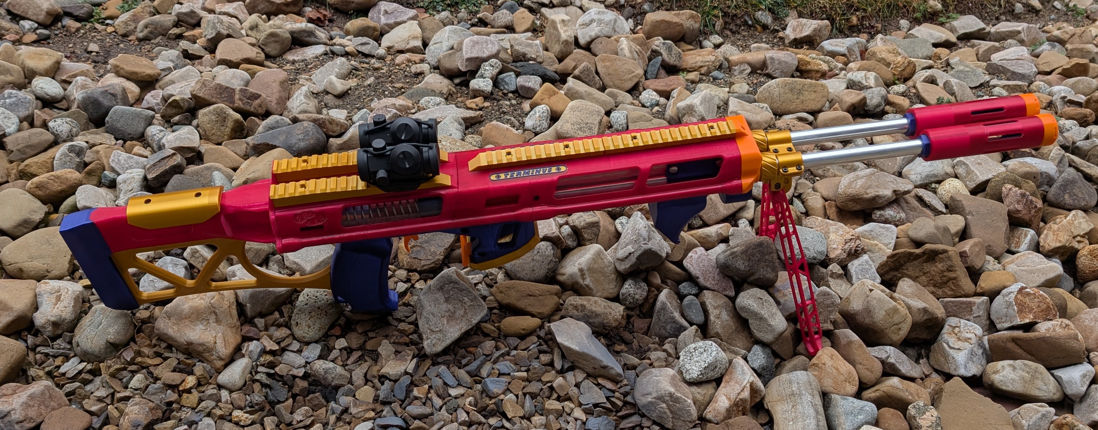 FLP-10 Terminus- Double Barrel Pump Action Foam Blaster