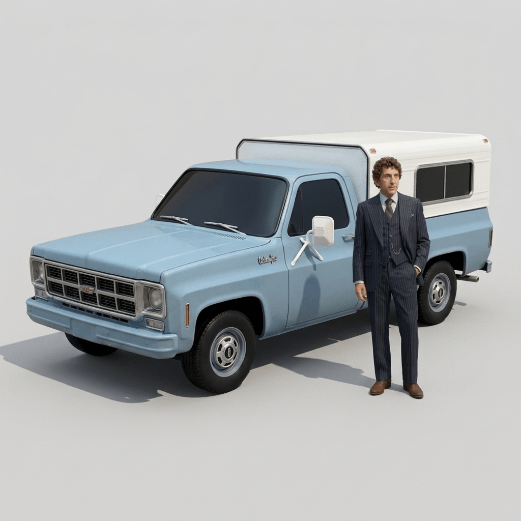 Petrocelli - Tony Petrocelli (Barry Newman) with his 1973 Chevrolet C-20 - 1974