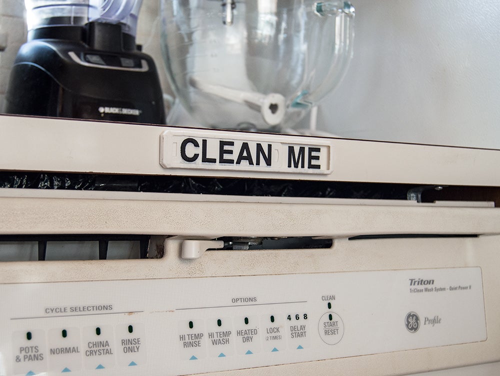 Print-In-Place Dishwasher Status Bar