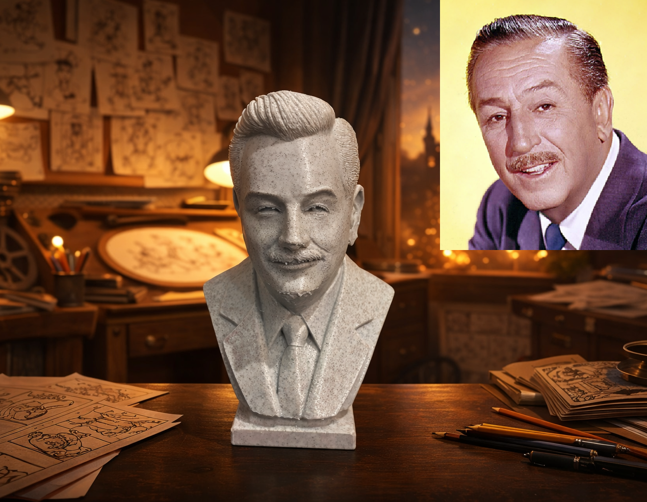 Walt (Walter) Elias Disney – Bust