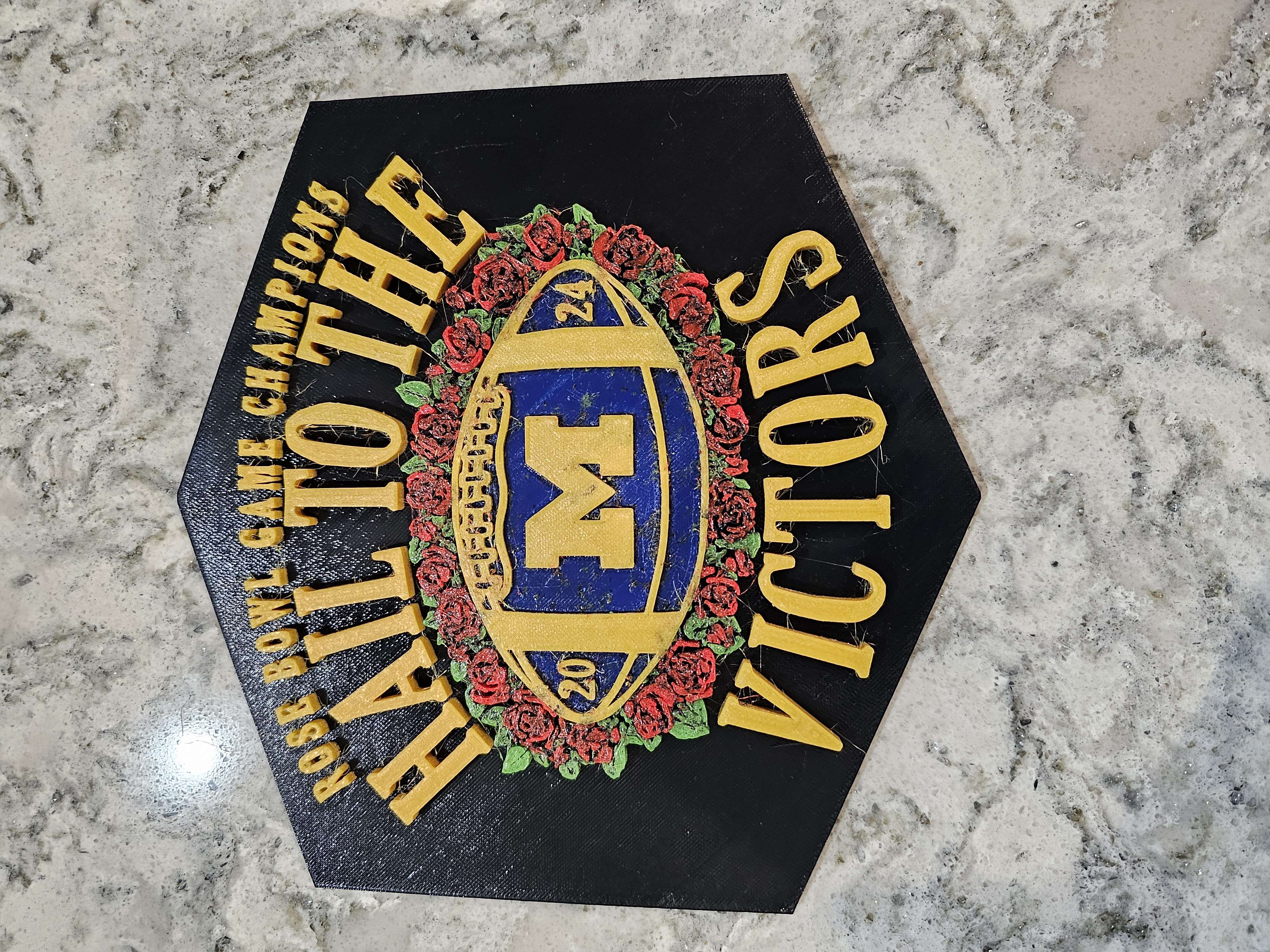 Michigan Rosebowl 2024 winner Plaque