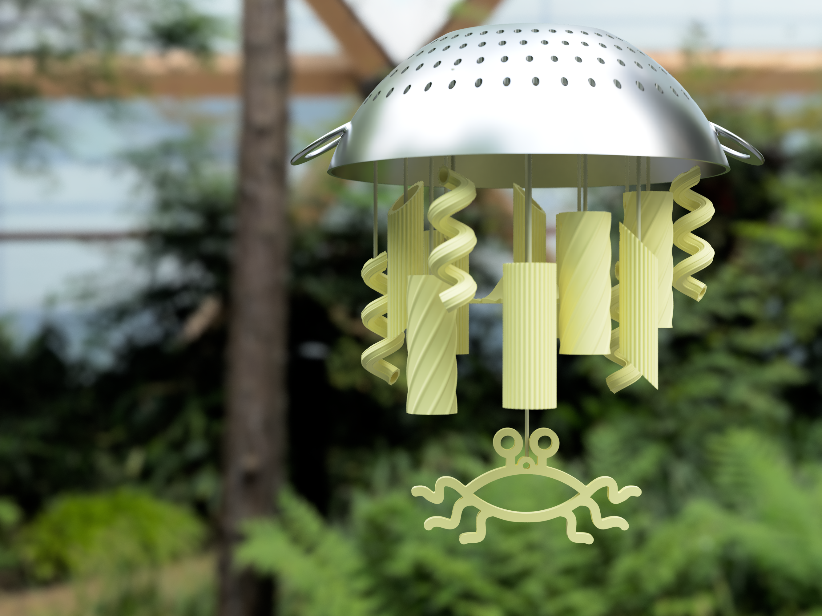 The Holy PASTAfarian Windchime (Flying Spaghetti Monster Edition)