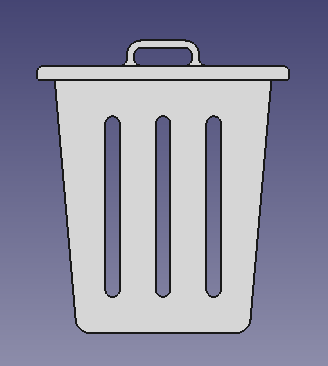 GARBAGE CAN / WASTEBASKET KEYCHAIN