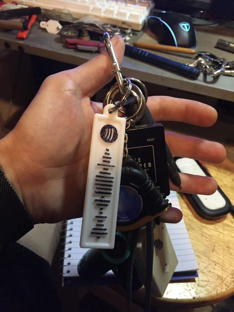 Customized Spotify Keychain Remixed