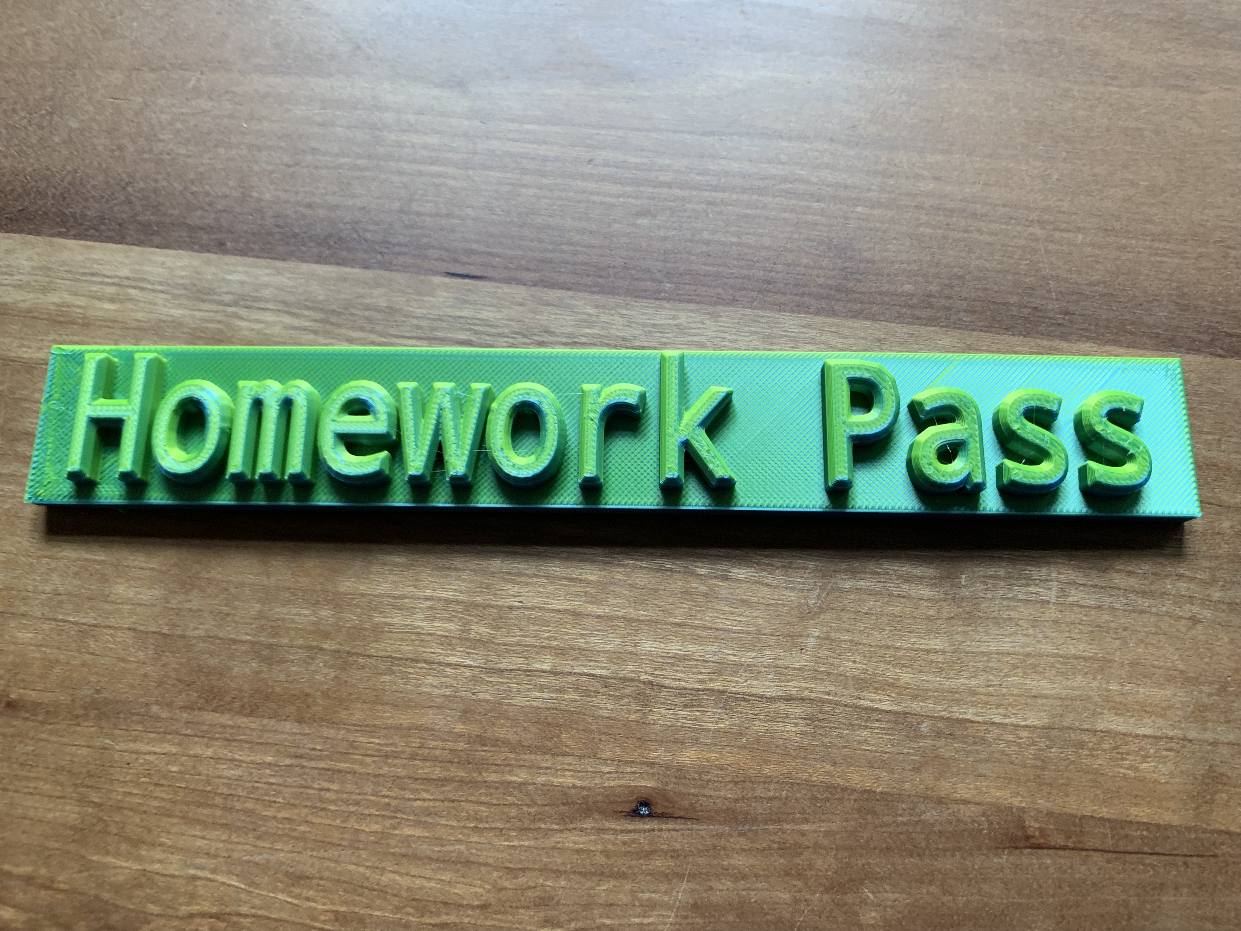 Homework Pass for teachers or Students.