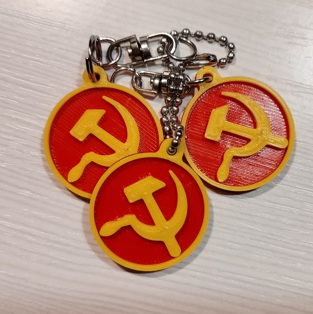 Sickle and hammer Key fob