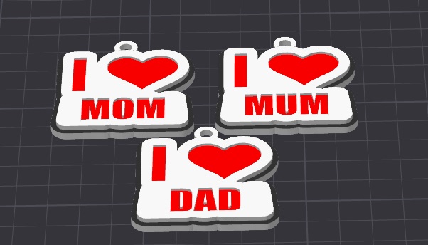 mothers day-fathers day keychain / necklace charm
