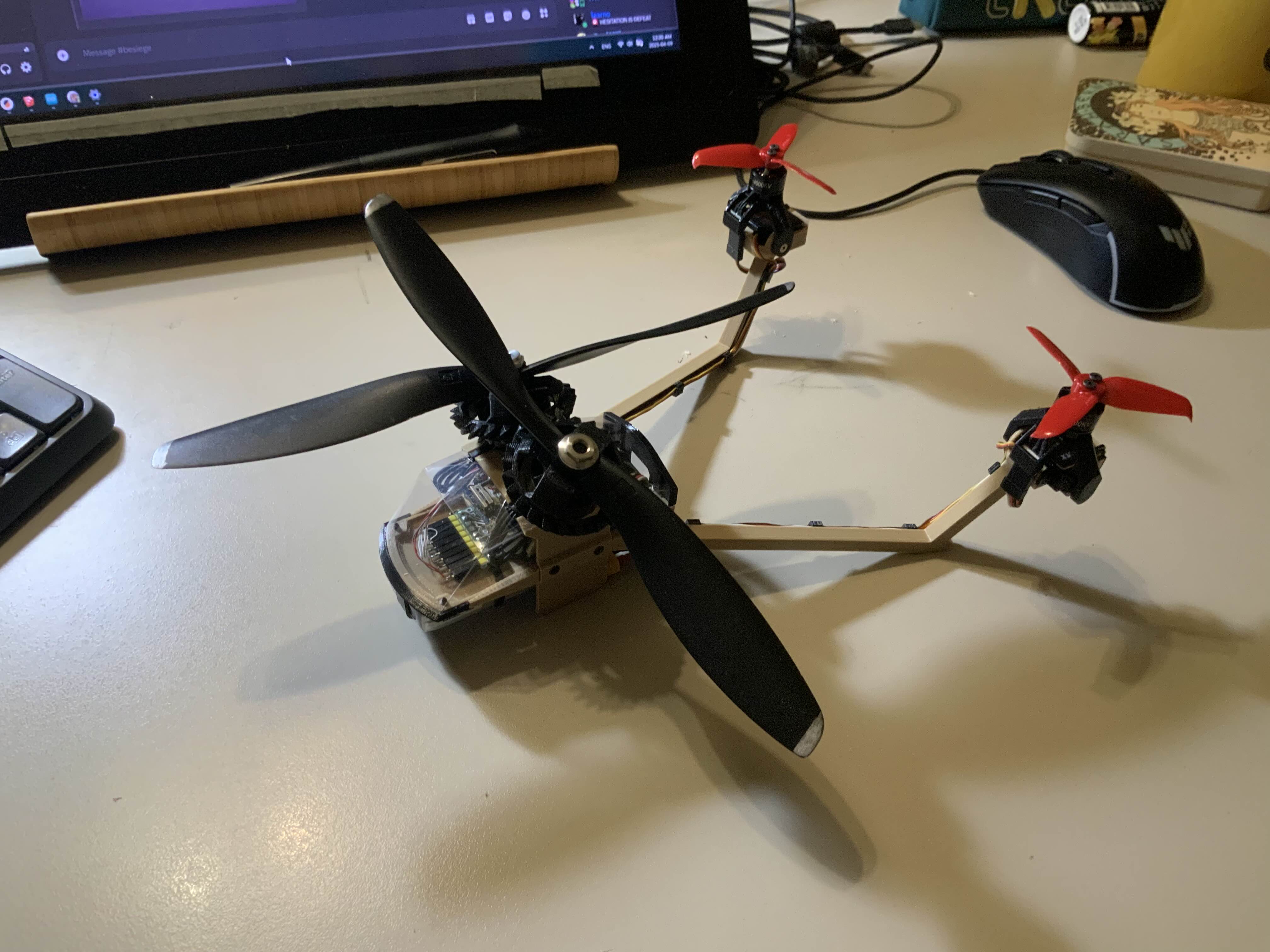 VC-06 Intermeshing Tiltrotor Quadcopter Frame