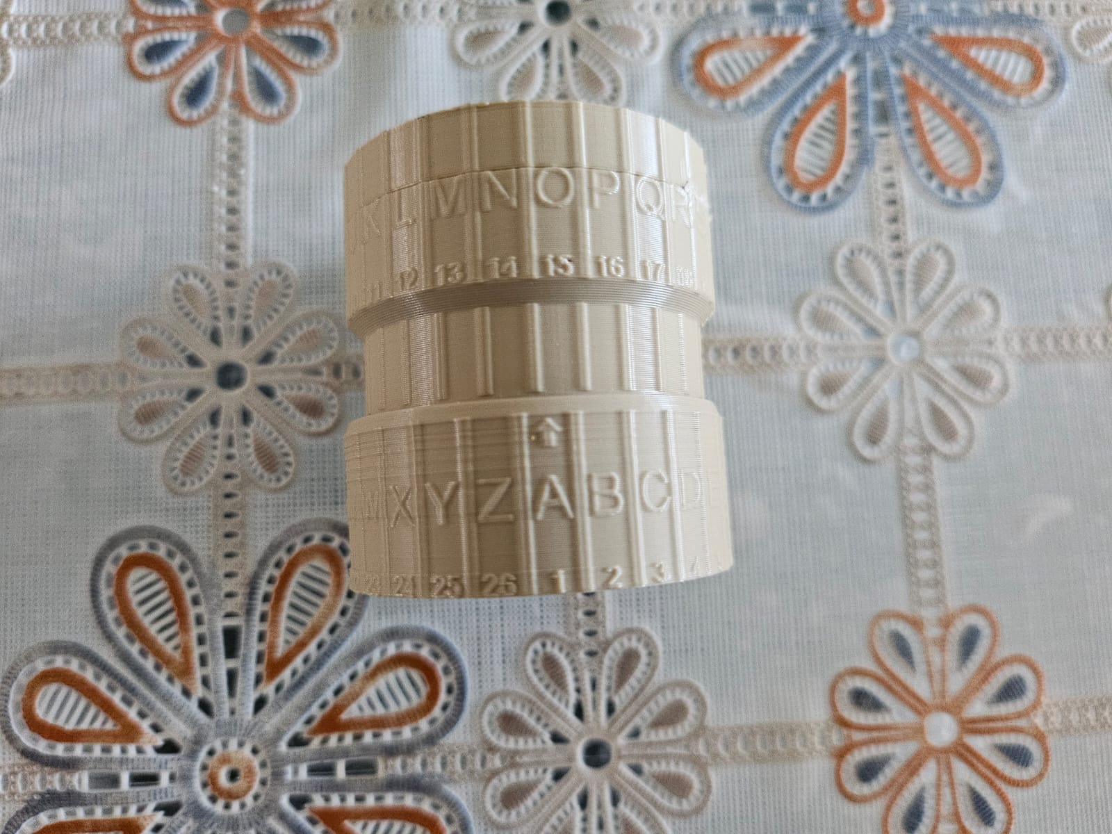 Print-in-Place Rotary Caesar Cipher Ring - Cryptographic Decoder/Encoder