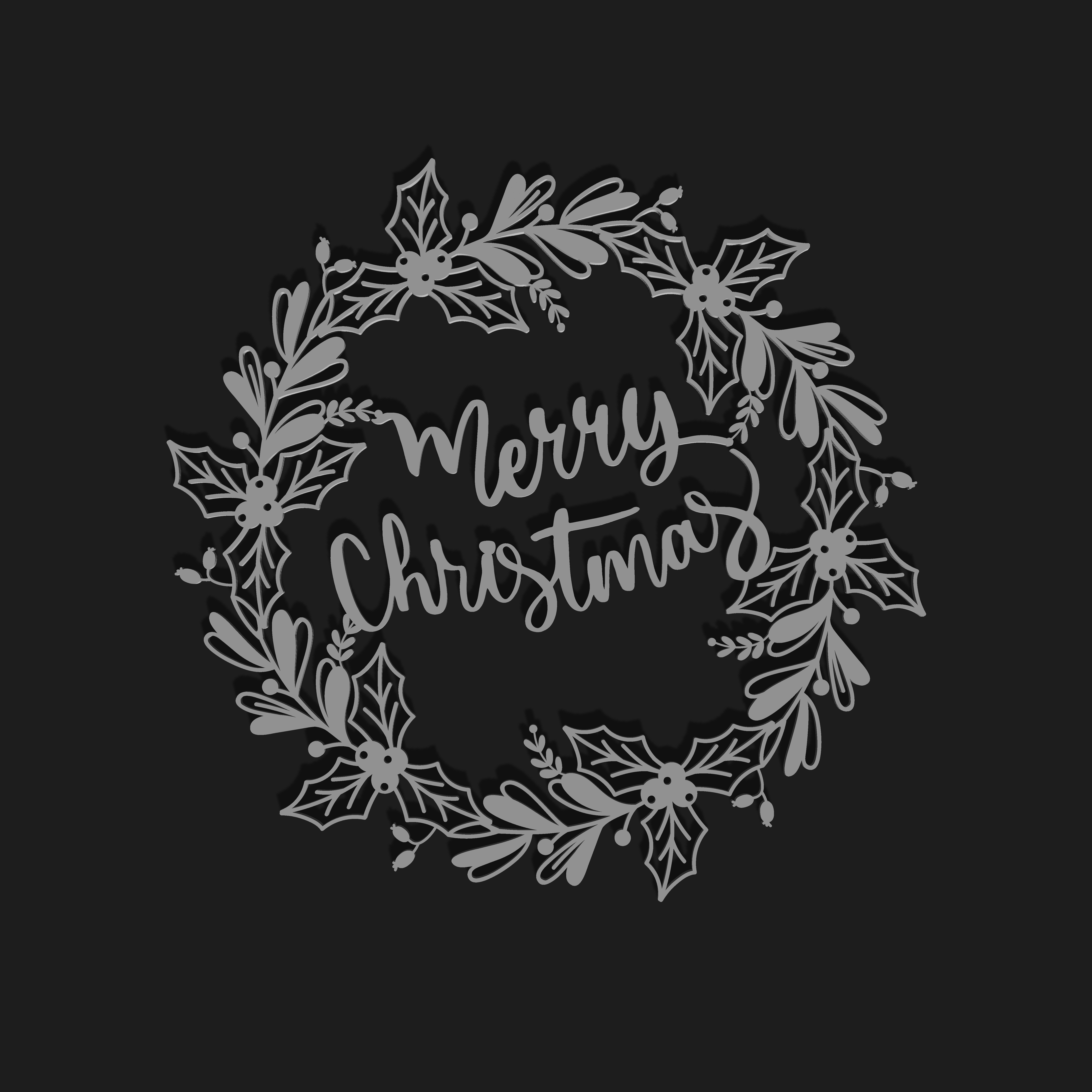 Merry Christmas Wallart - Wand/Fensterdekoration
